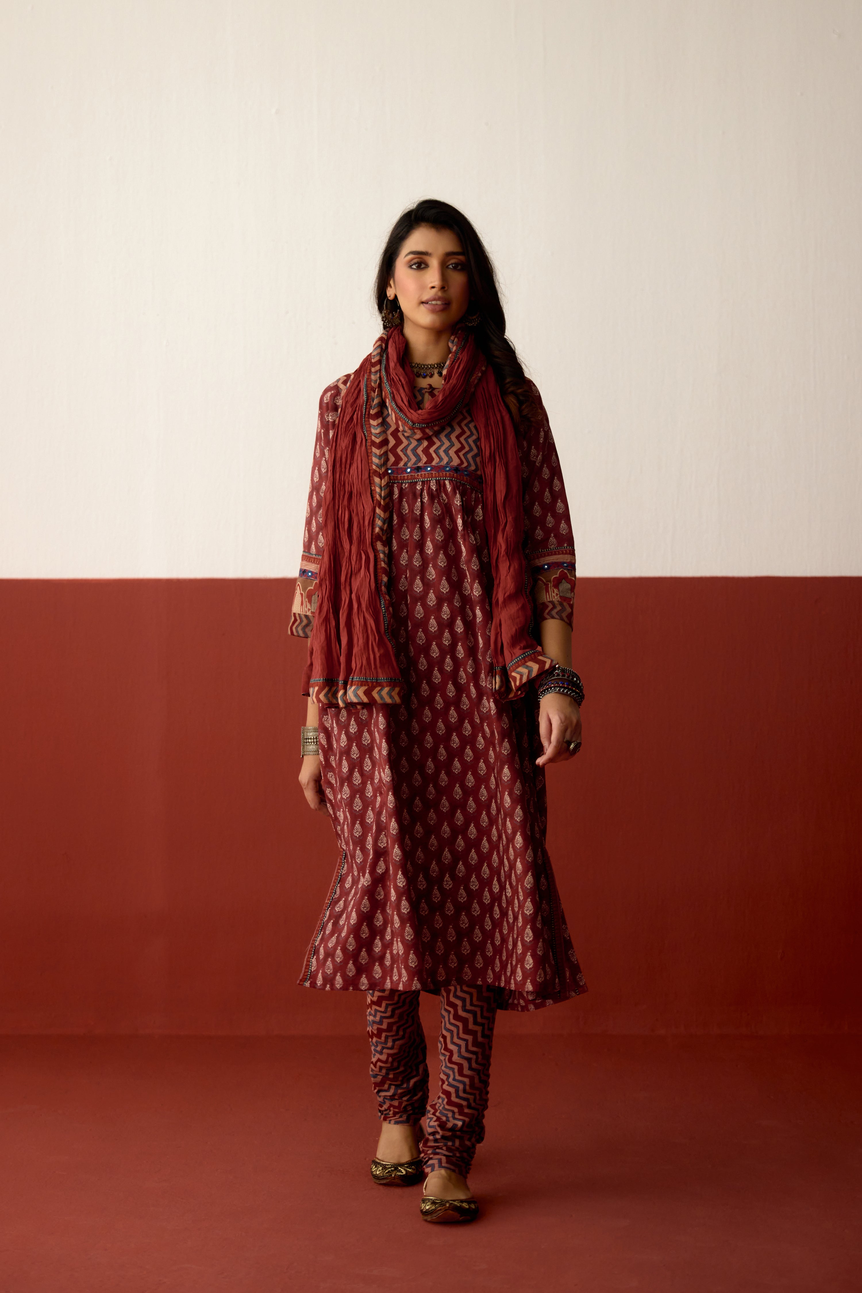 Rozana Bottom Maroon Blue (10083215704363)