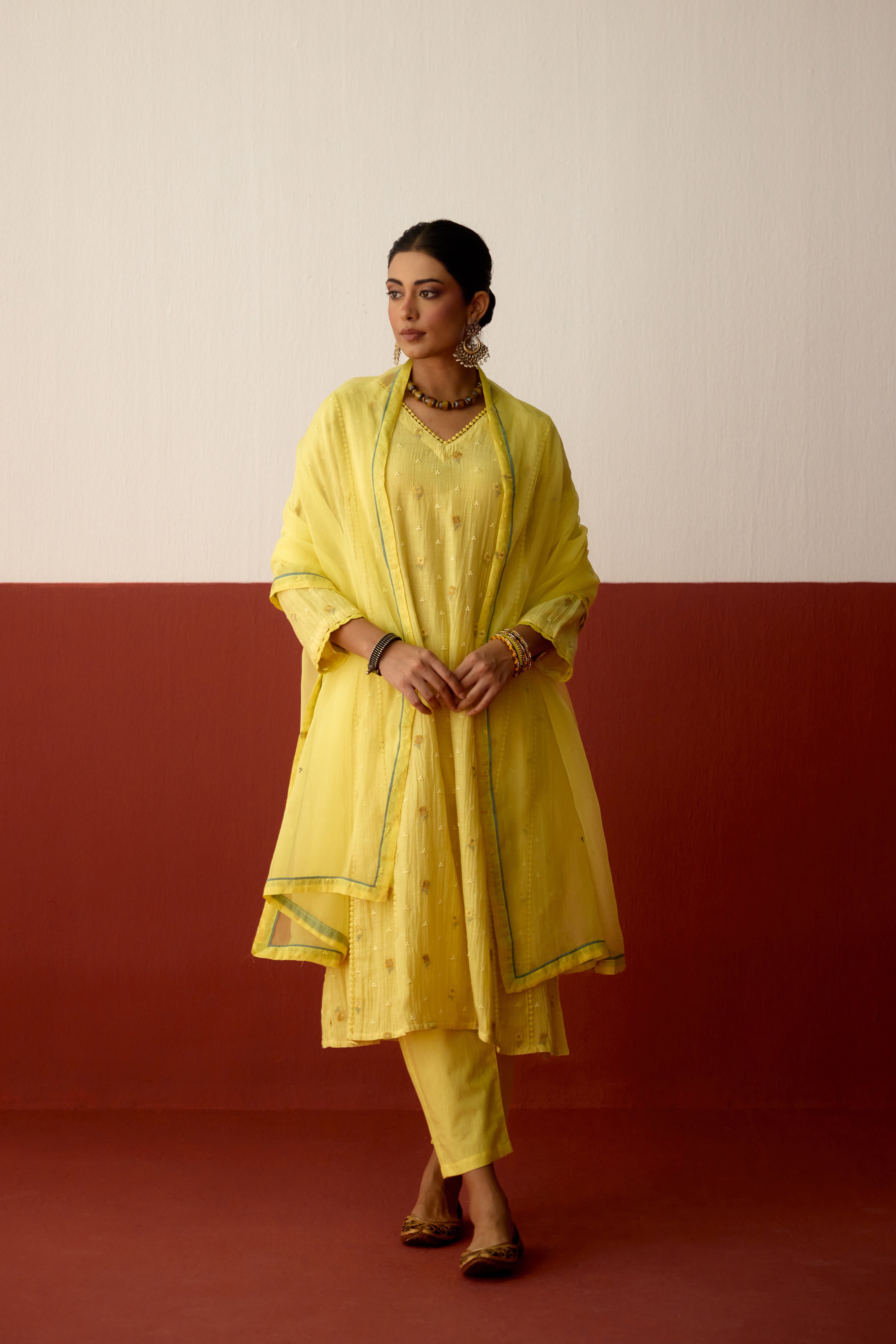 Tulsi Dupatta Light Yellow (10083638739243)