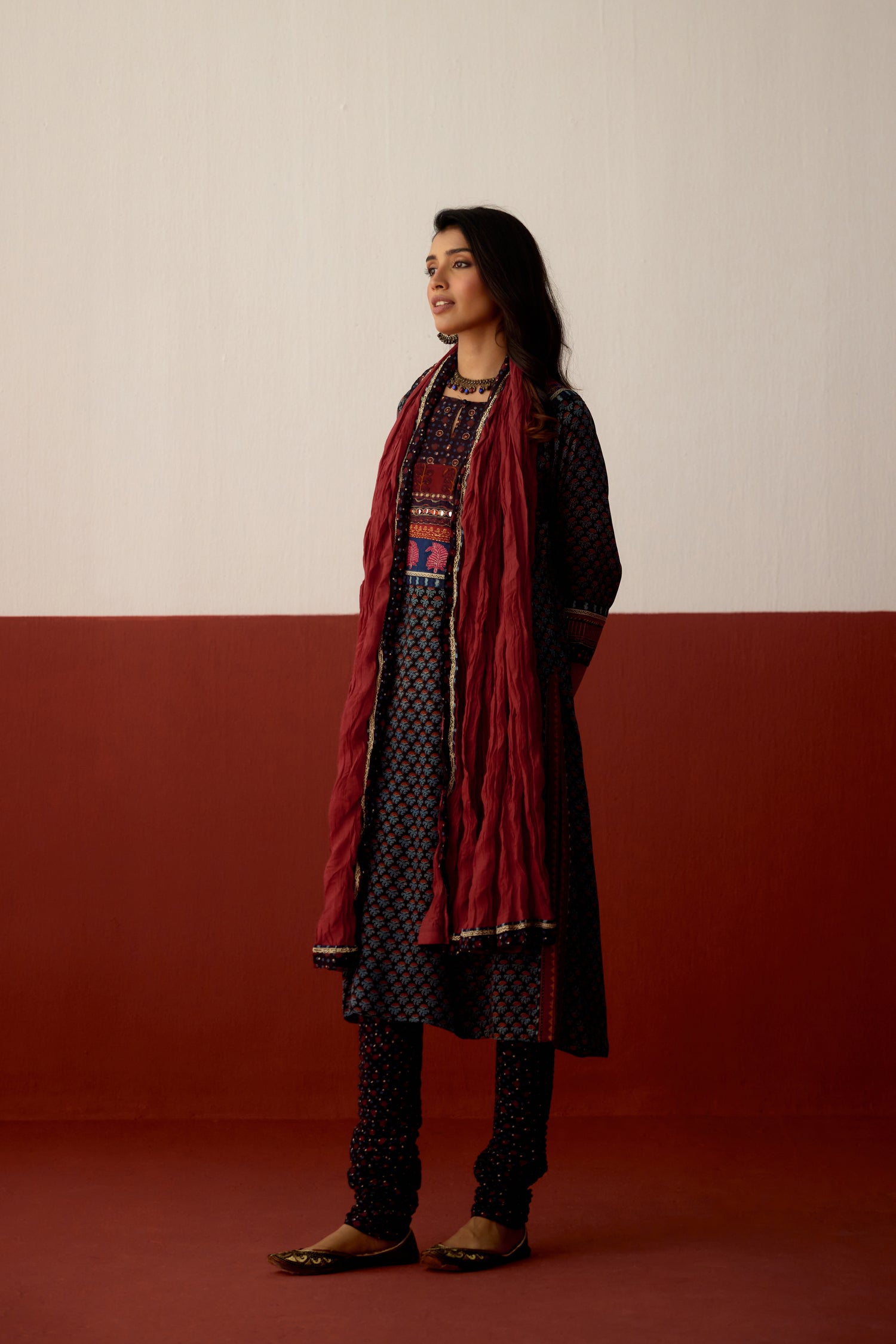 Rozana Dupatta Maroon (10083249619243)