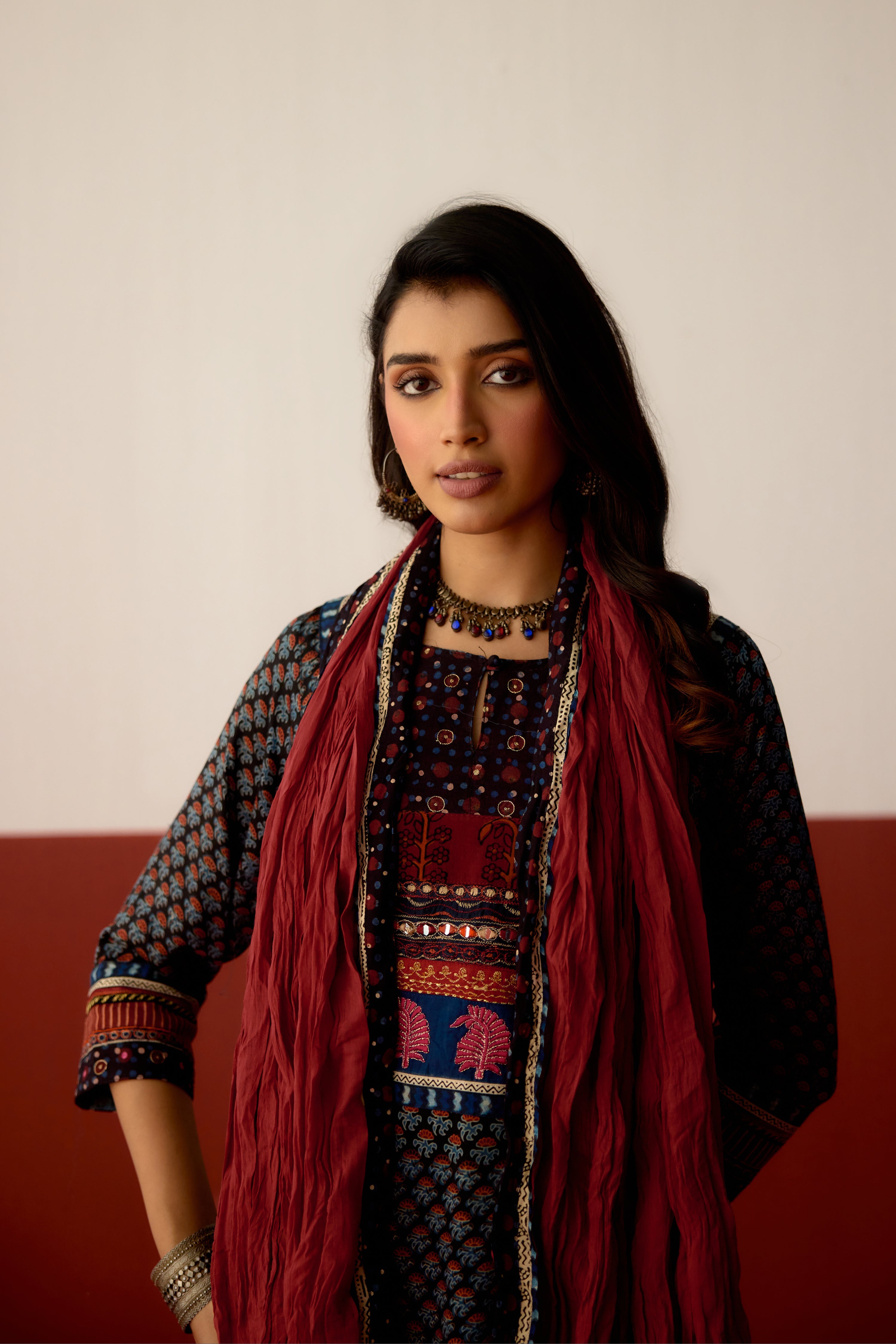 Rozana Dupatta Maroon (10083249619243)