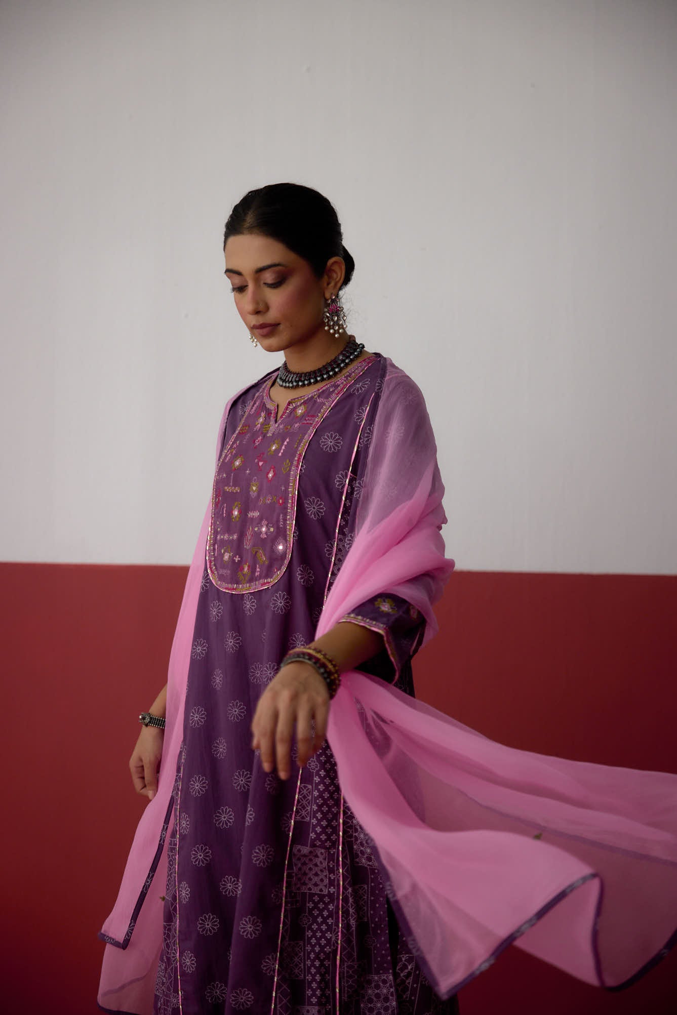 Tulsi Dupatta Light Pink (10083685368107)