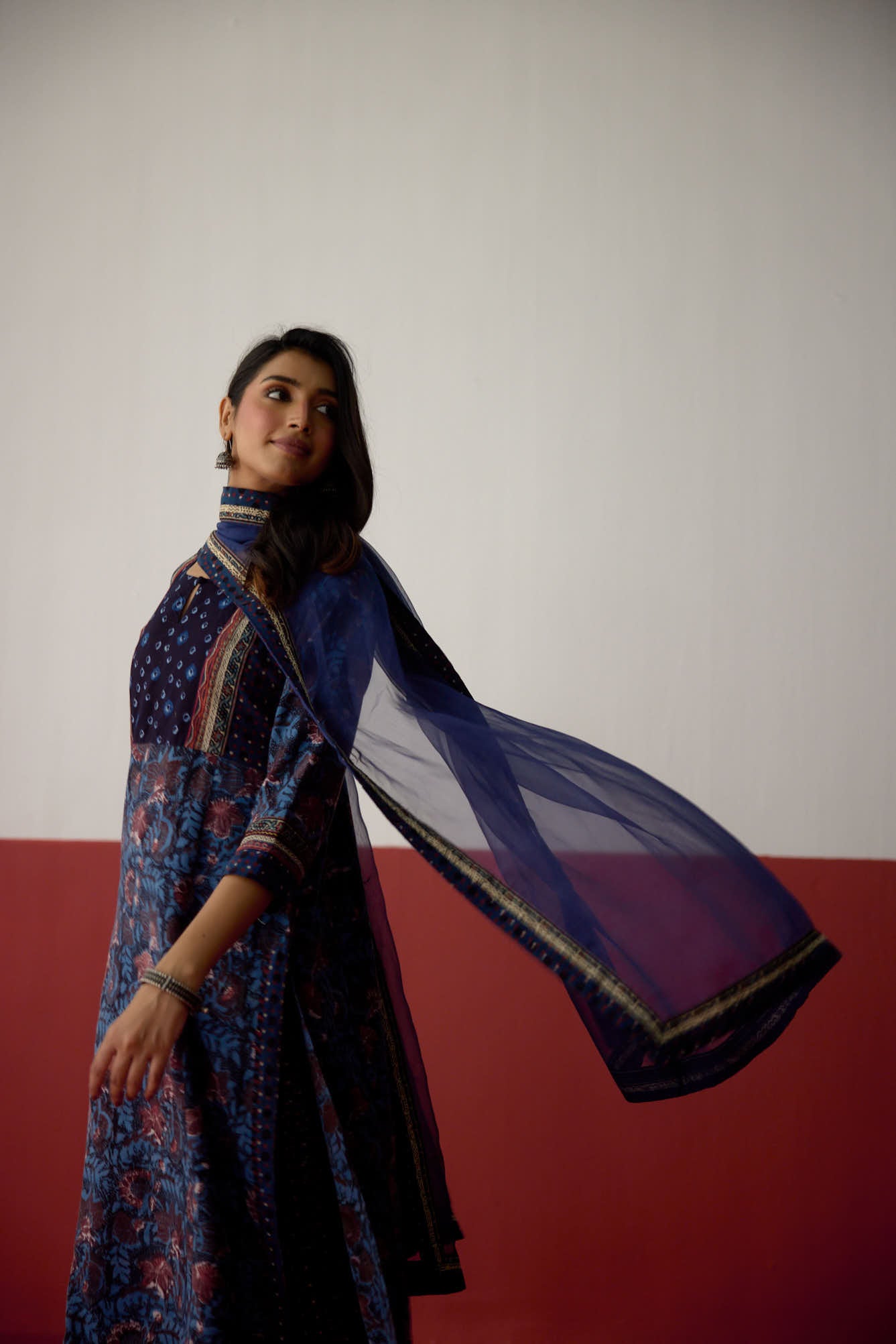 Medh Dupatta Maroon (10075765113131)