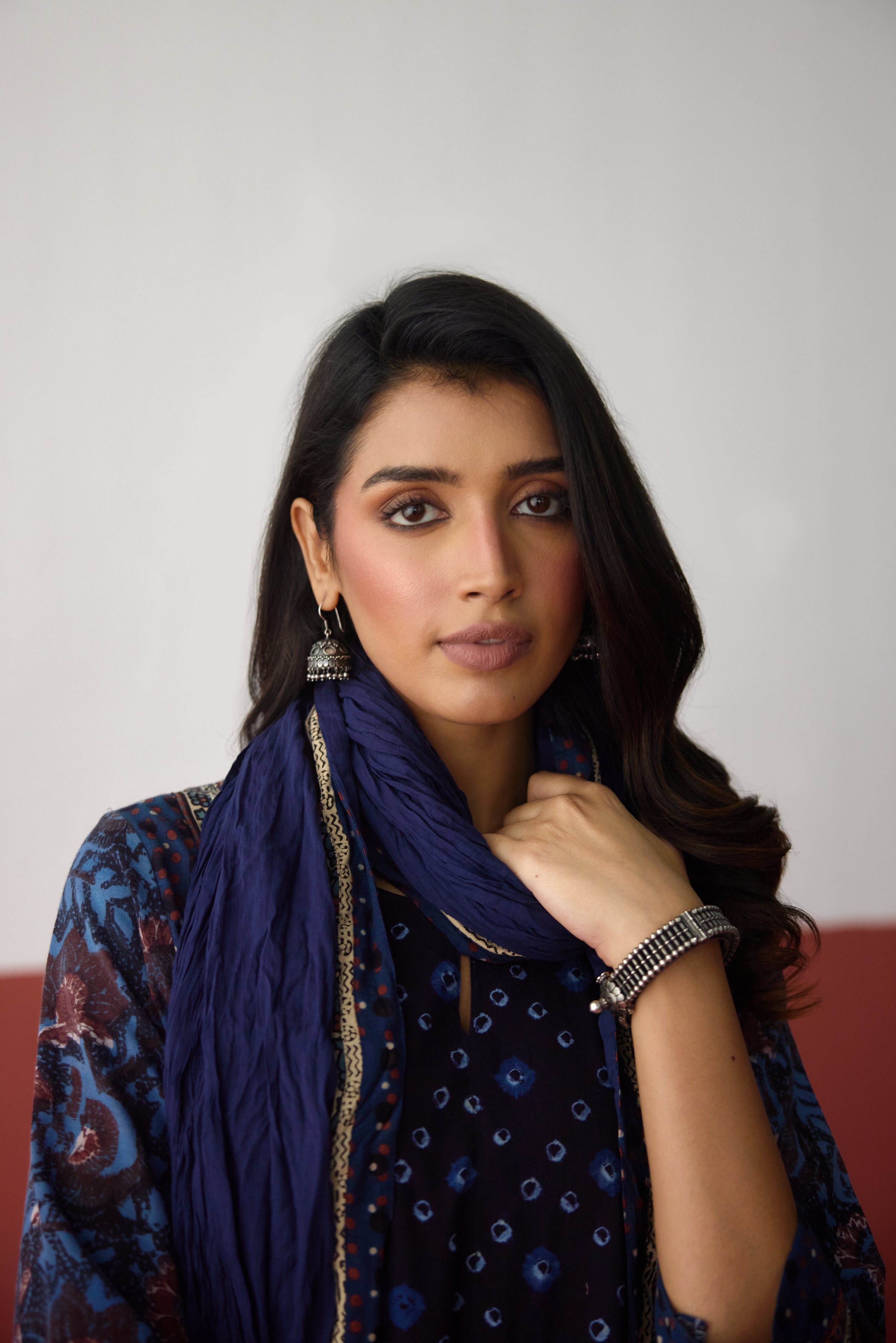 Elina Twill Cotton Printed Kurta Blue (10075749482795)