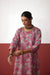 Elena Cotton Slub Embroidered Kurta Pink Grey (10083437740331)