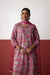 Elena Cotton Slub Embroidered Kurta Pink Grey (10083437740331)