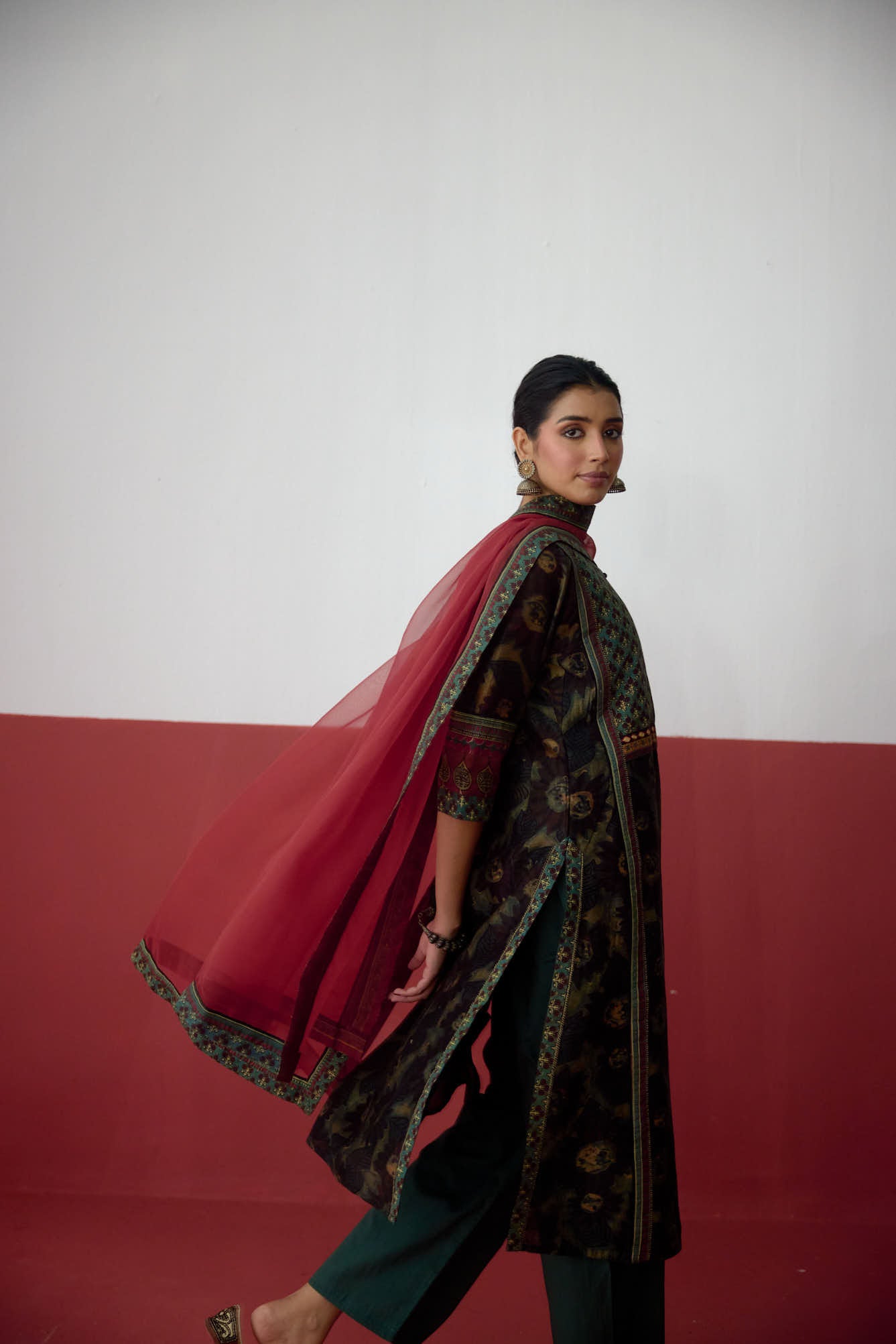 Medh Dupatta Maroon (10083755819307)