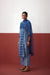 Elina Cotton Ajrakh Hand Block Printed Kurta Blue Off White (10082835759403)