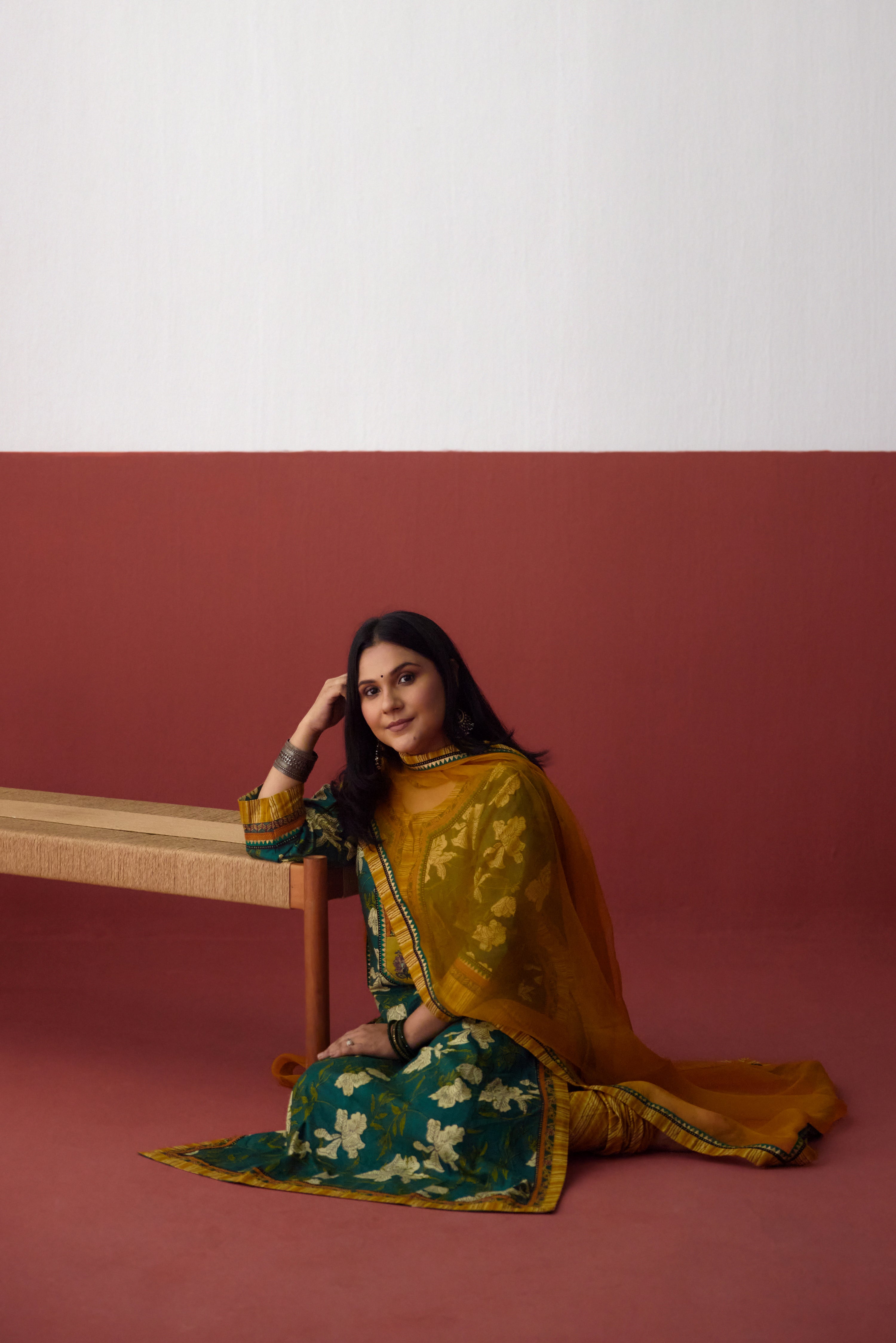 Anu Cotton Printed Kurta Green (10082827141419)