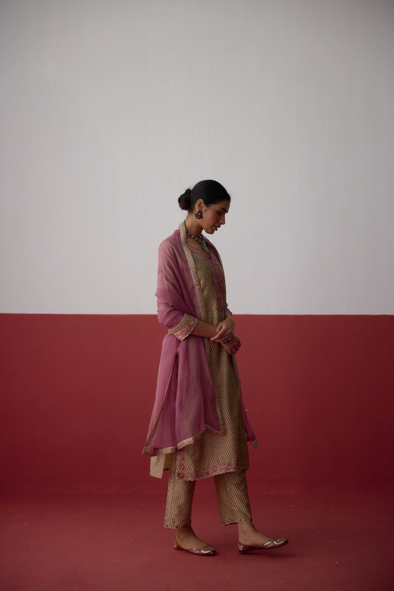 Idaya Dupatta Dark Peach (10083431776555)