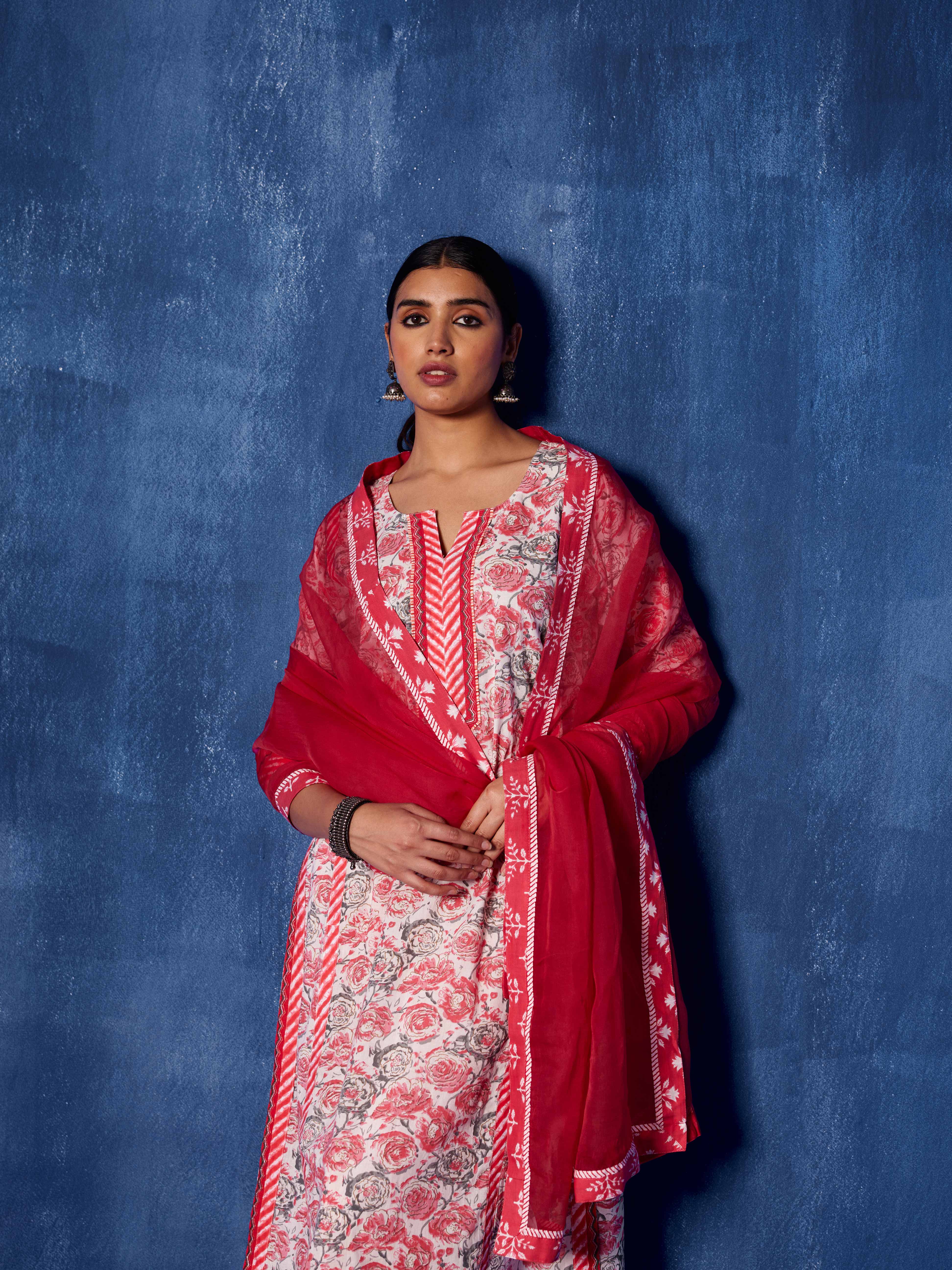 Rozana Chiffon Dupatta Peach (8913733746987)