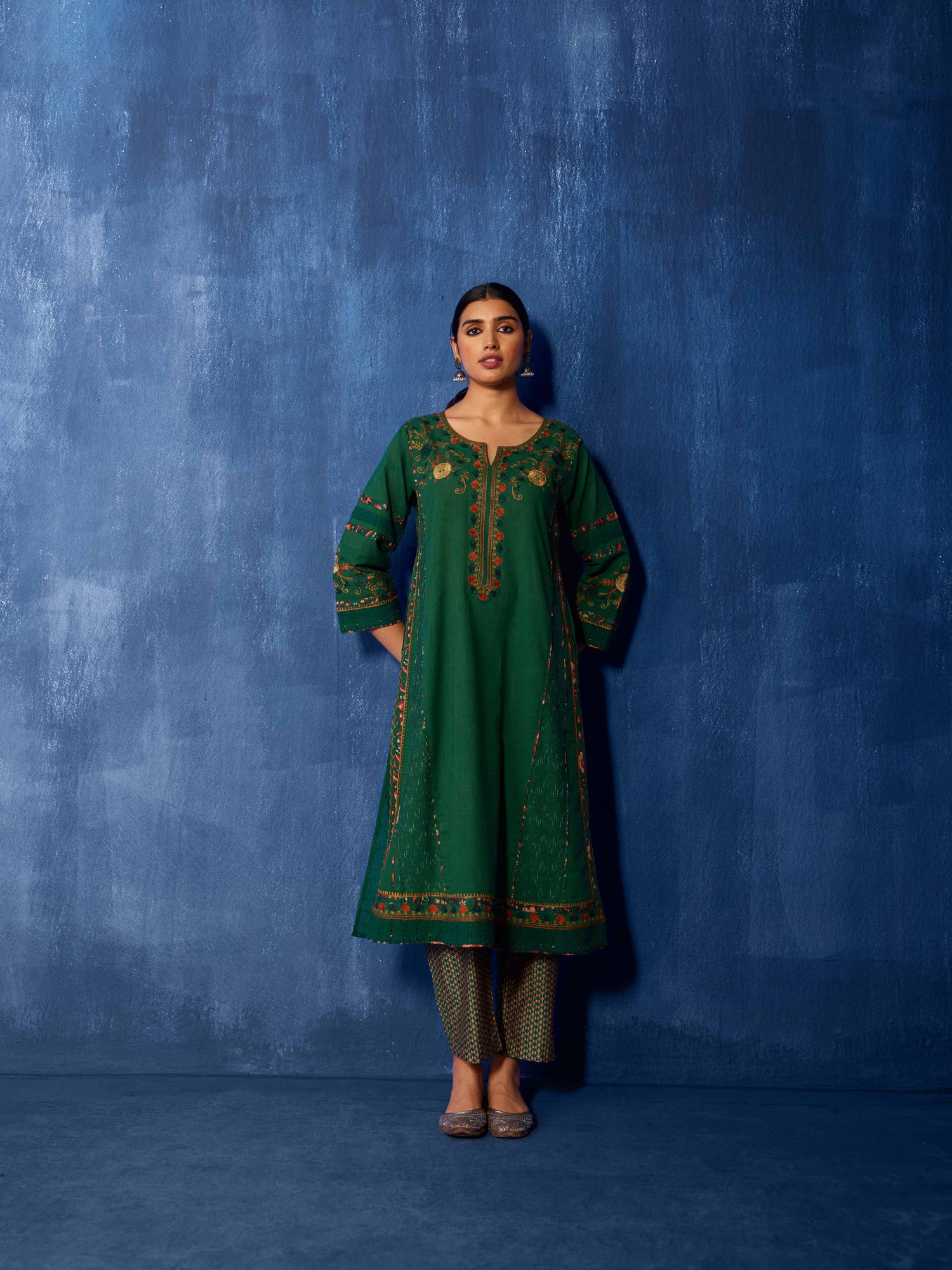 Bagh Kalidar Kurta Dark Green (8912722723115)