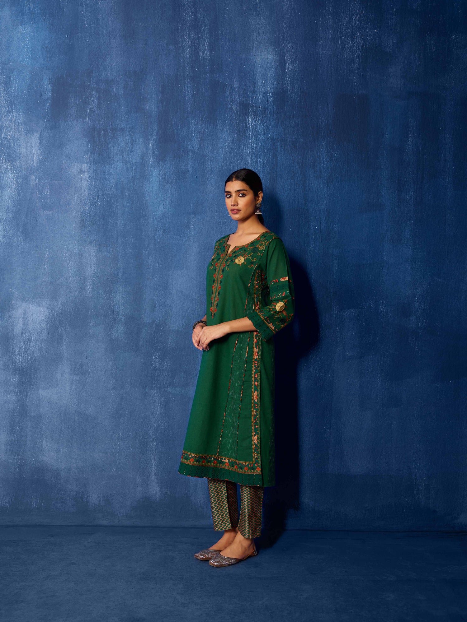 Bagh Kalidar Kurta Dark Green (8912722723115)