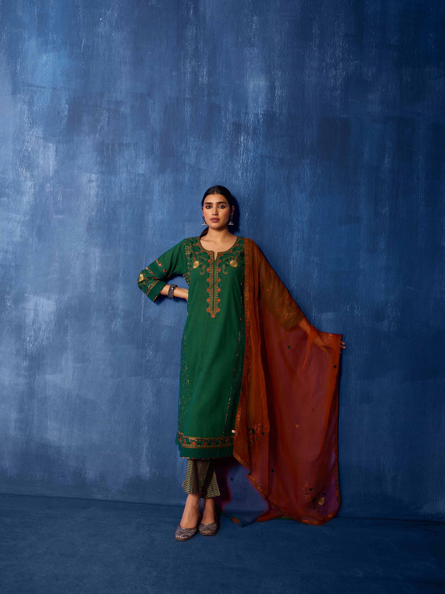 Bagh Kalidar Kurta Dark Green (8912722723115)