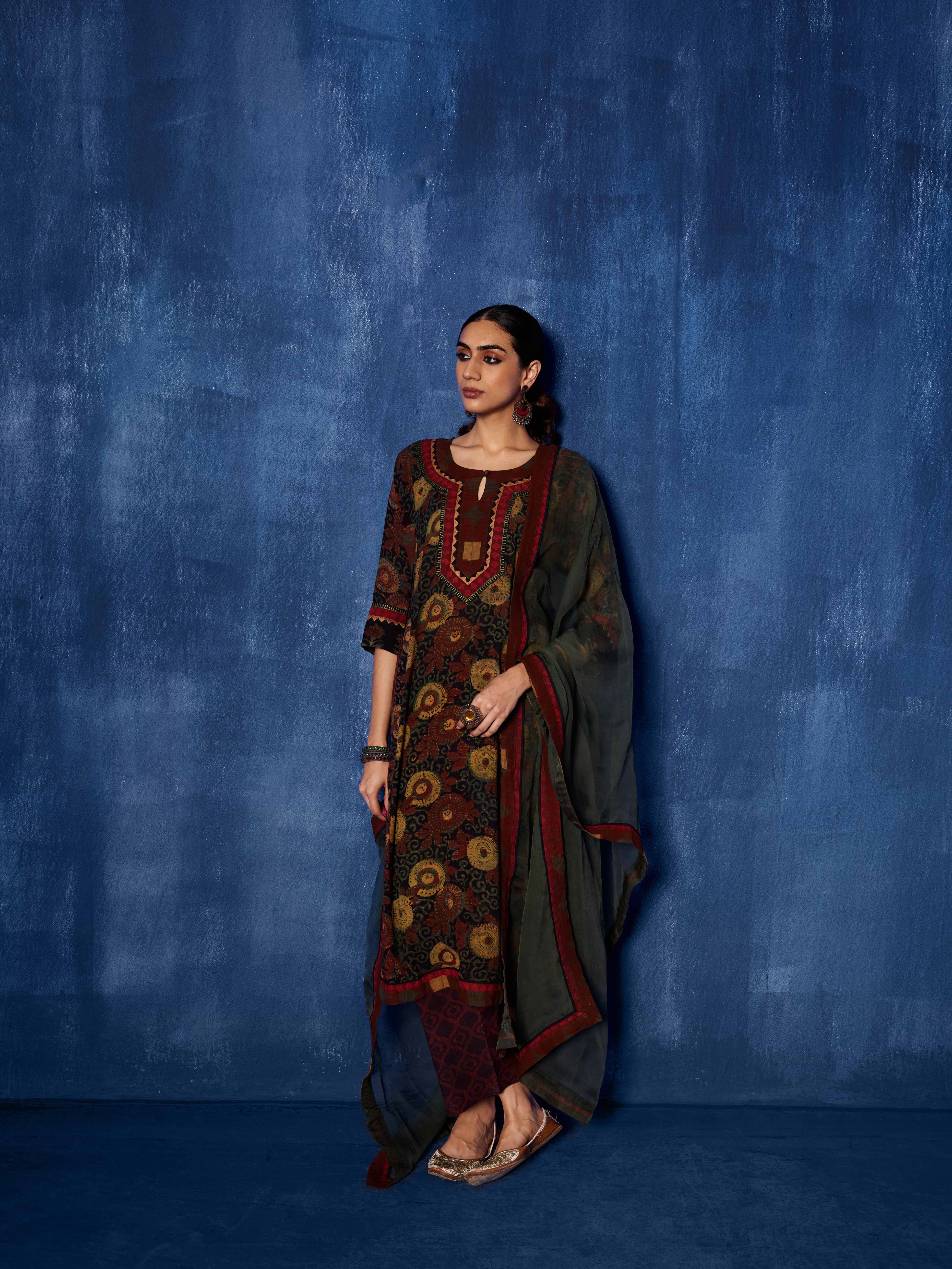 Rozana Chiffon Dupatta Green (8913738760491)