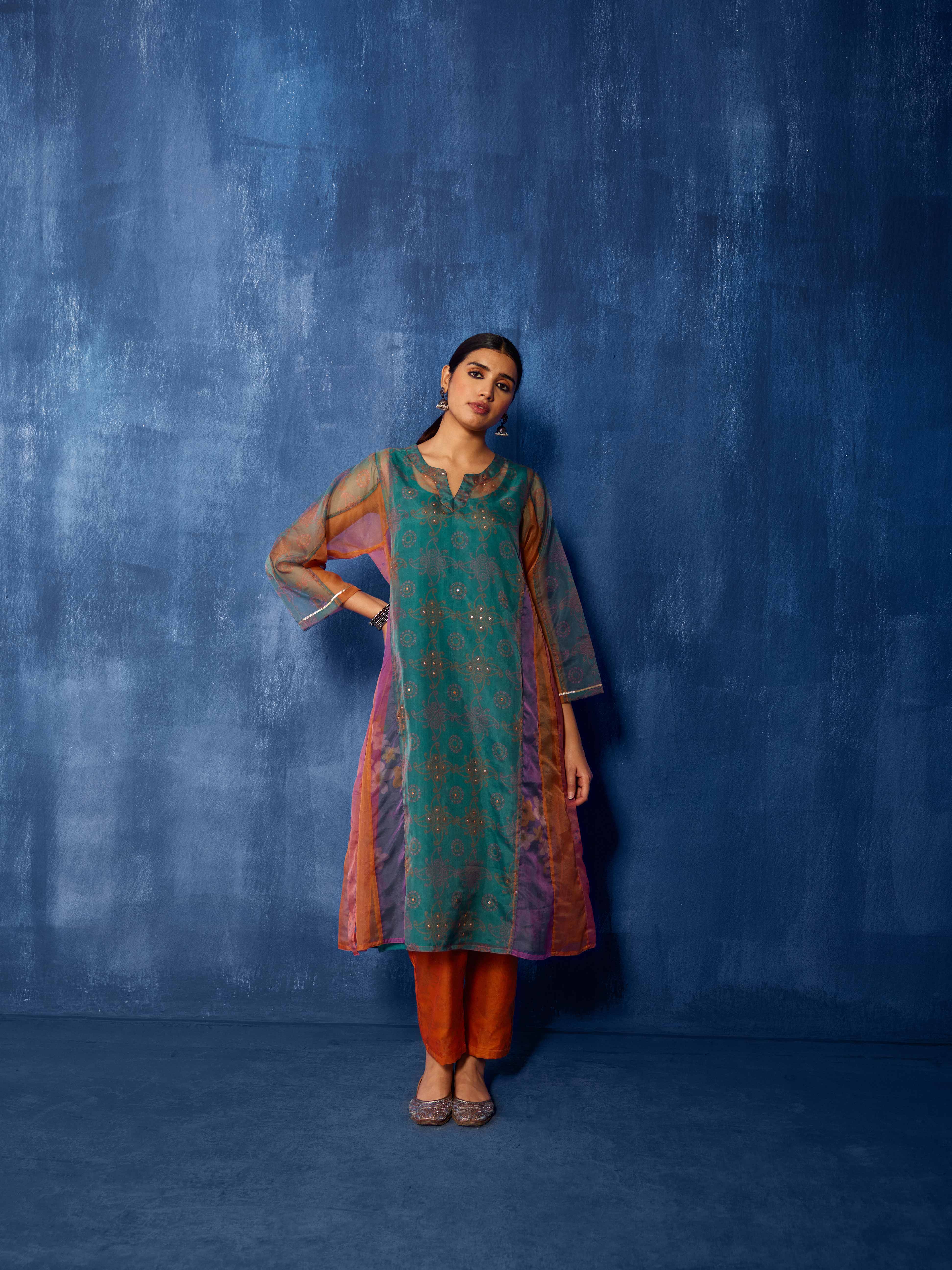 Tulsi Phiran Kurta Sea Green (Set of 2) (8919055827243)