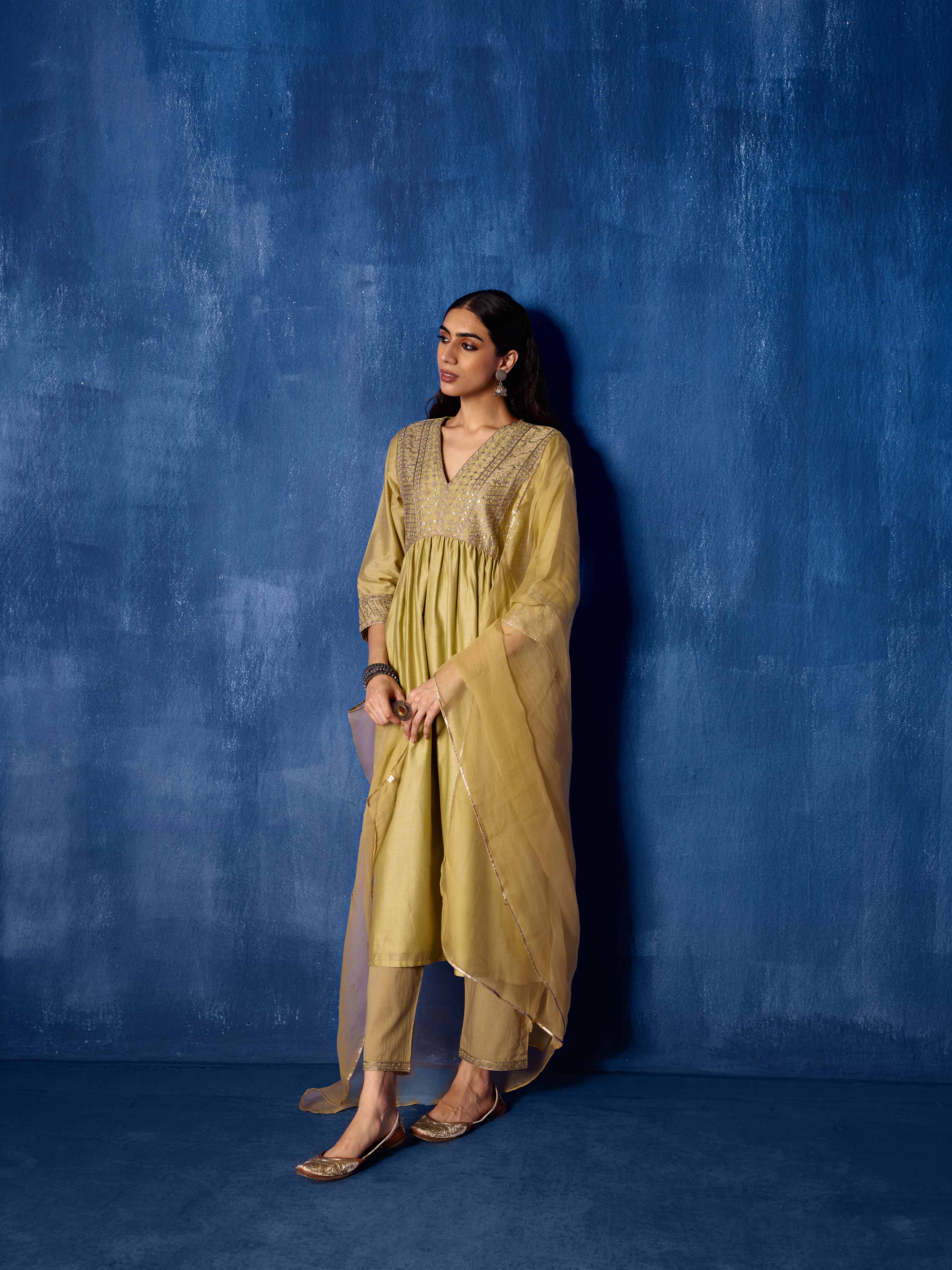 Soha Kurta Pista Green (8912730652971)