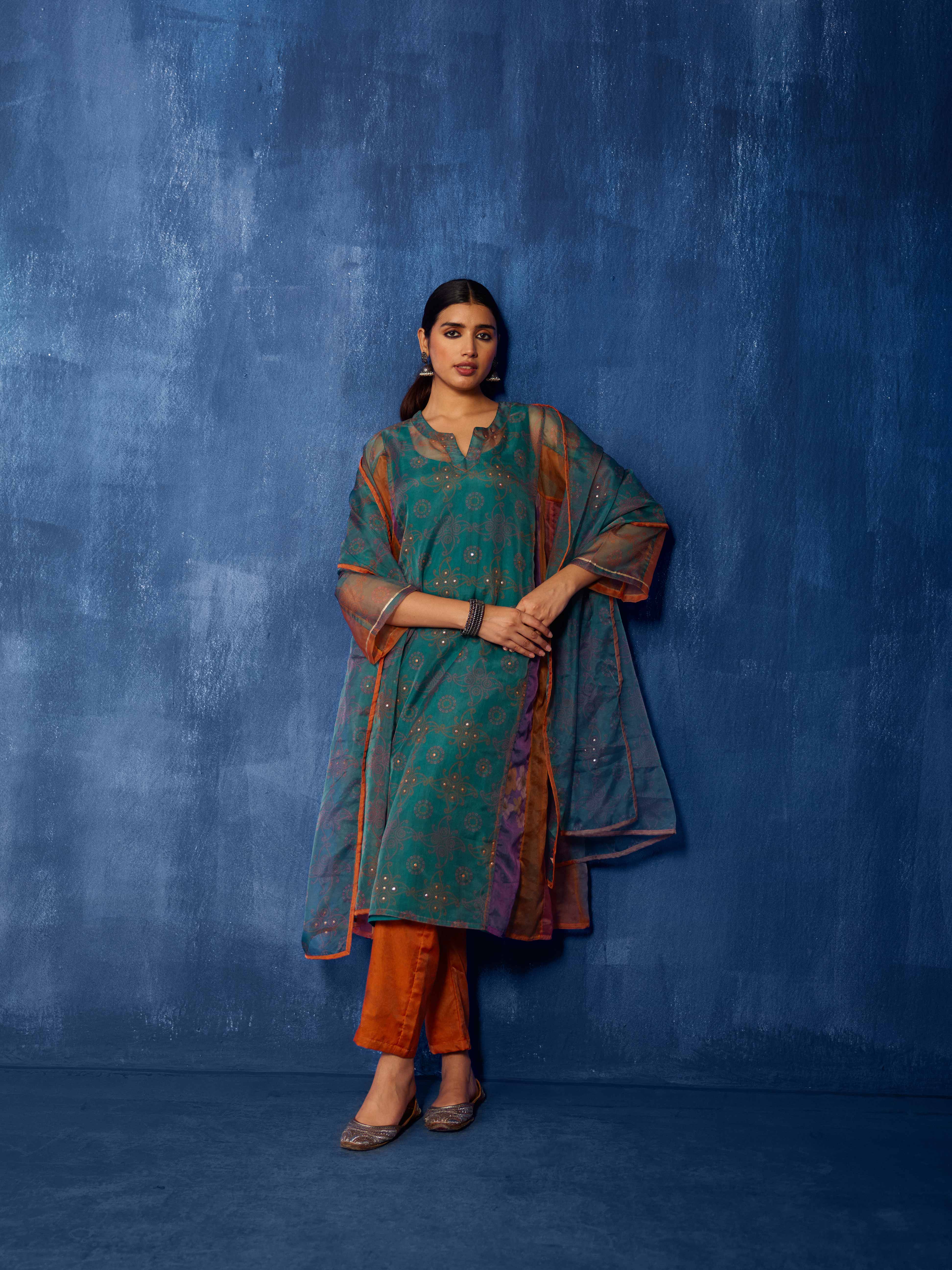 Tulsi Phiran Kurta Sea Green (Set of 2) (8919055827243)