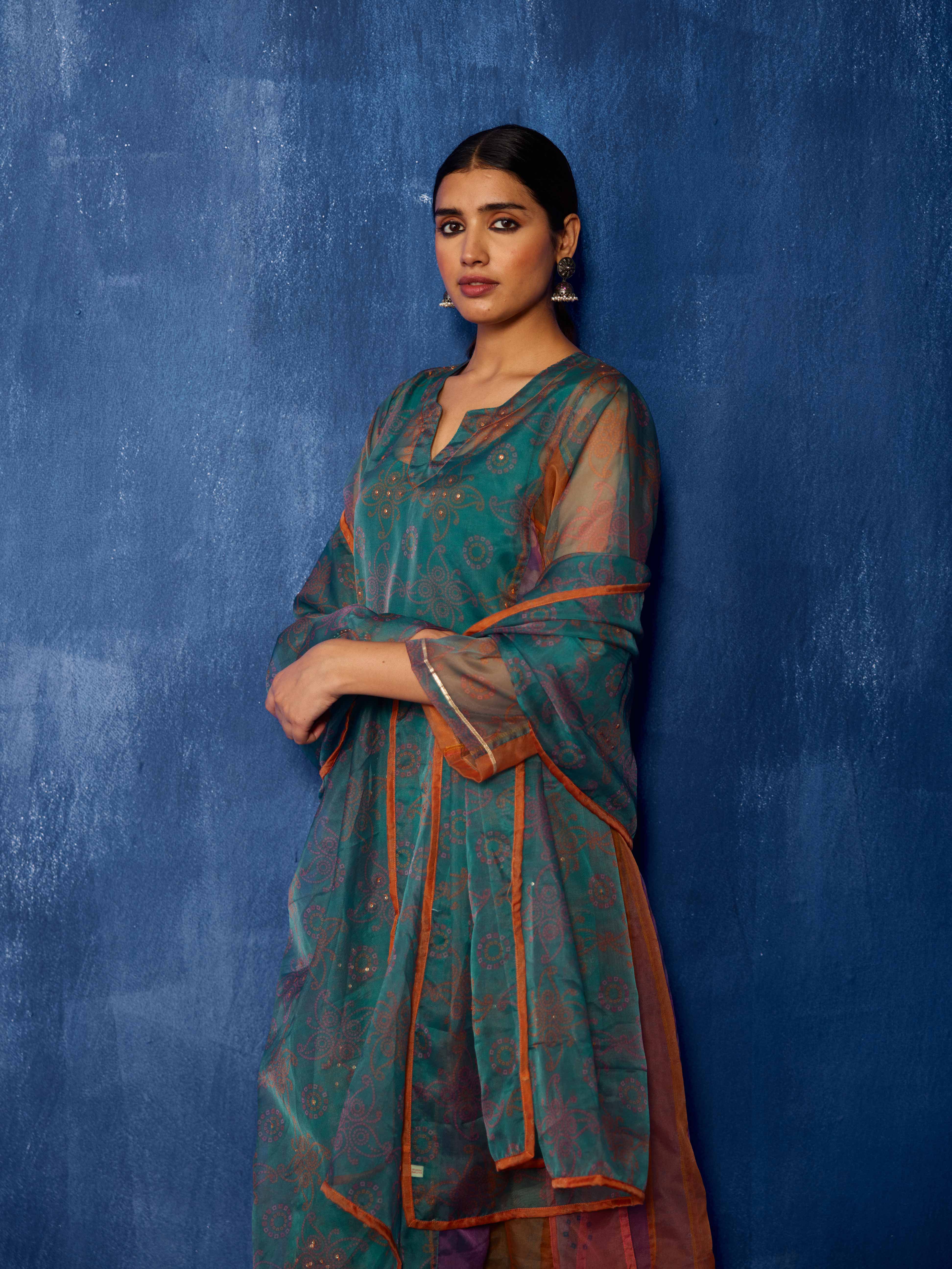 Tulsi Phiran Kurta Sea Green (Set of 2) (8919055827243)