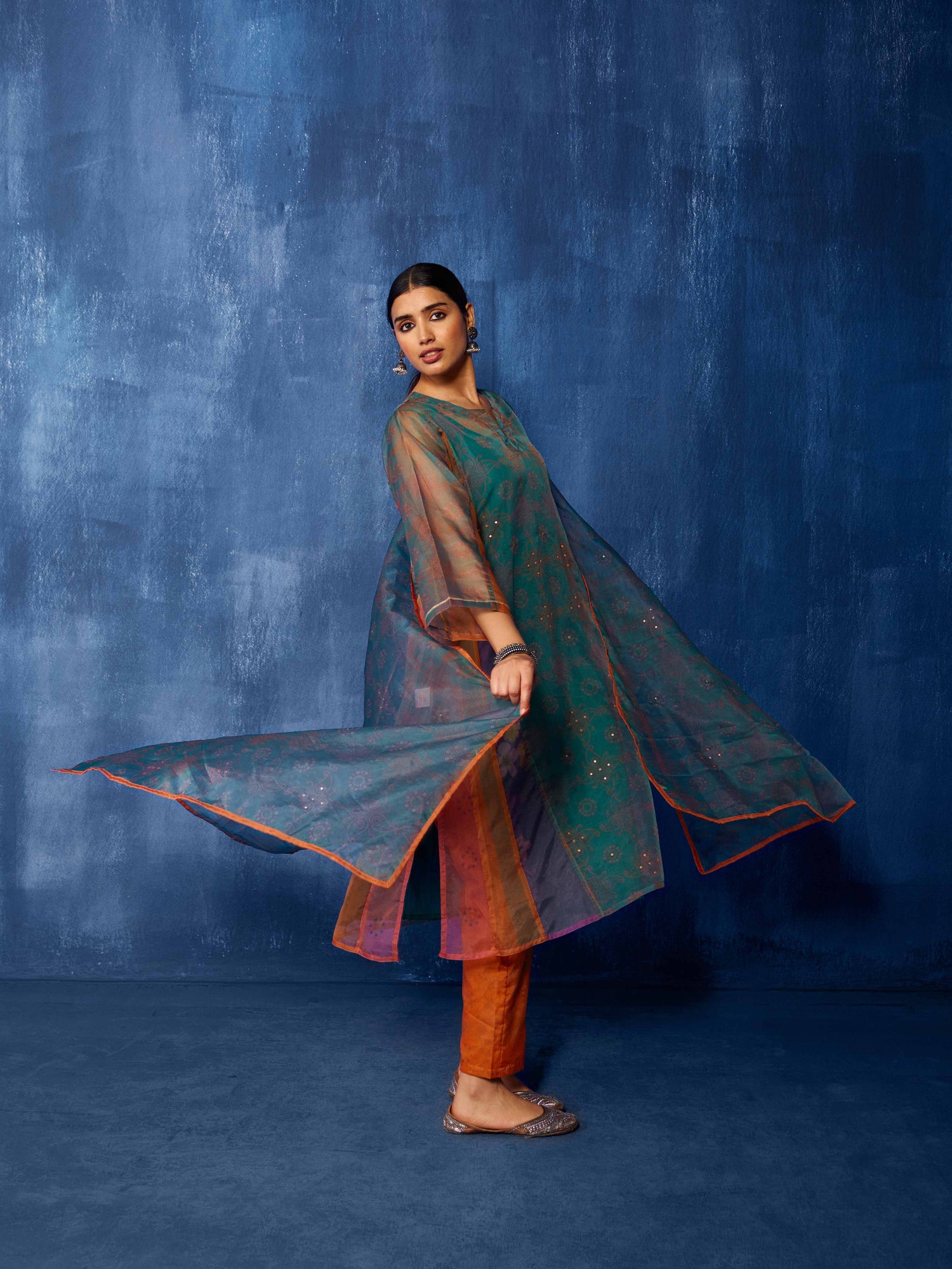 Tulsi Phiran Kurta Sea Green (Set of 2) (8919055827243)