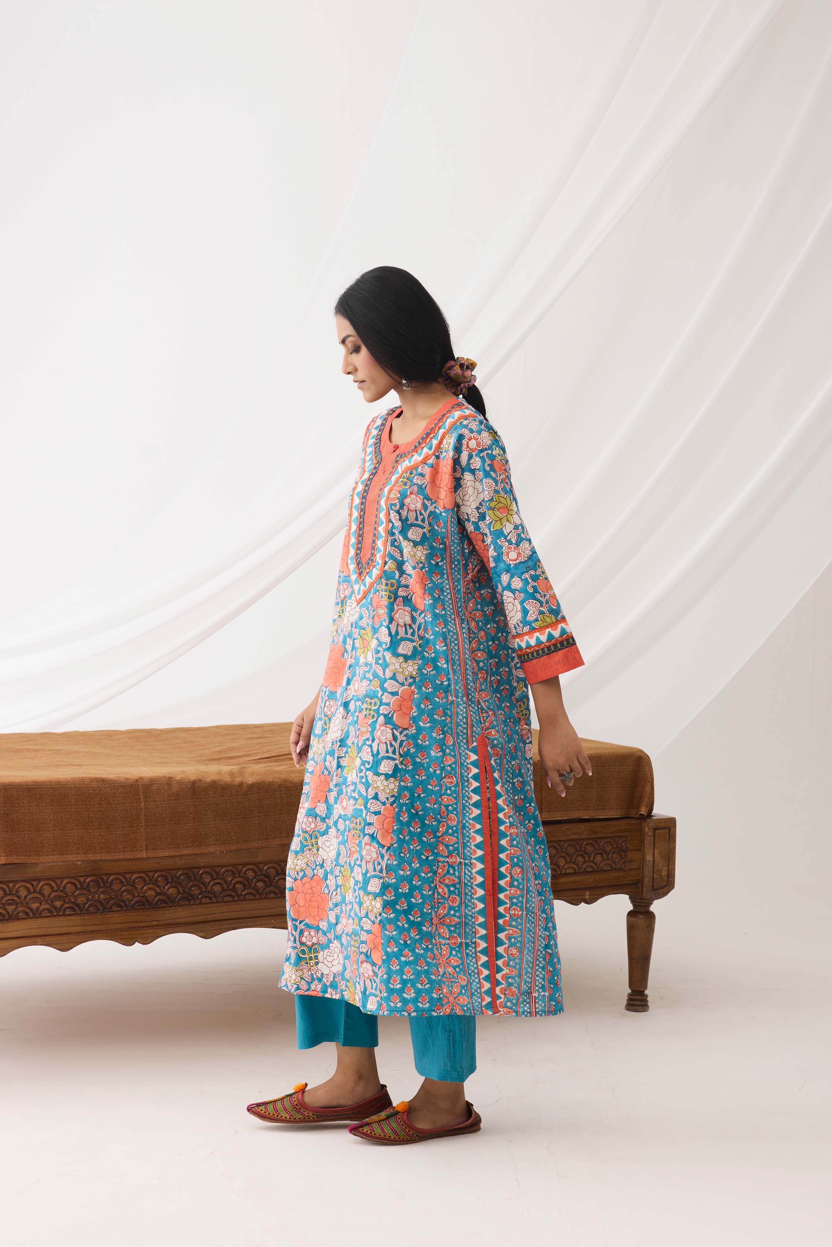 Adya Kurta Light Blue White (9967455011115)