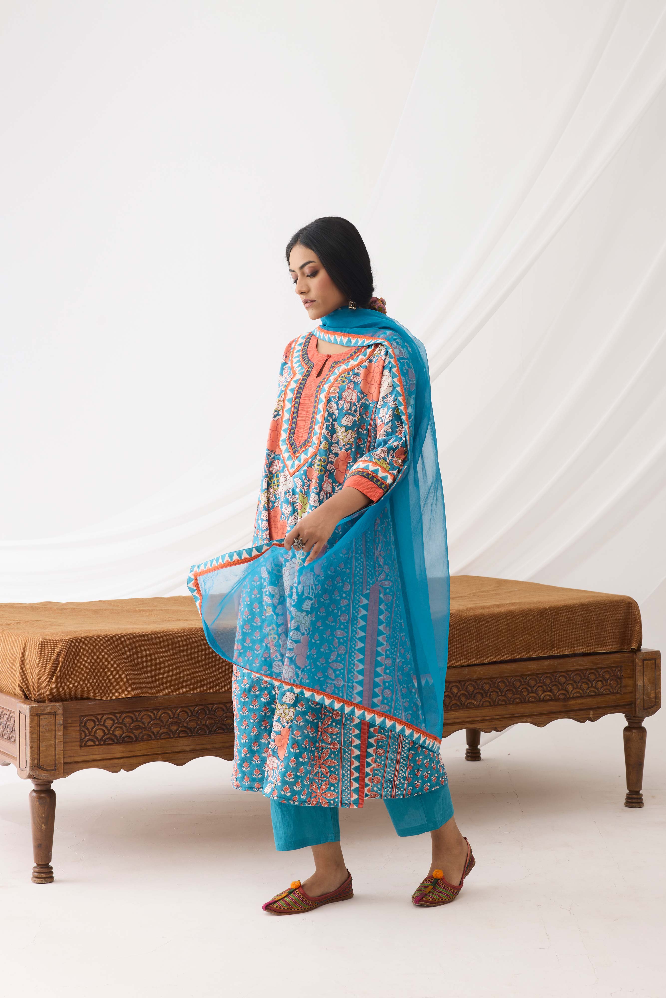 Medh Dupatta Dark Skyblue (9966591836459)