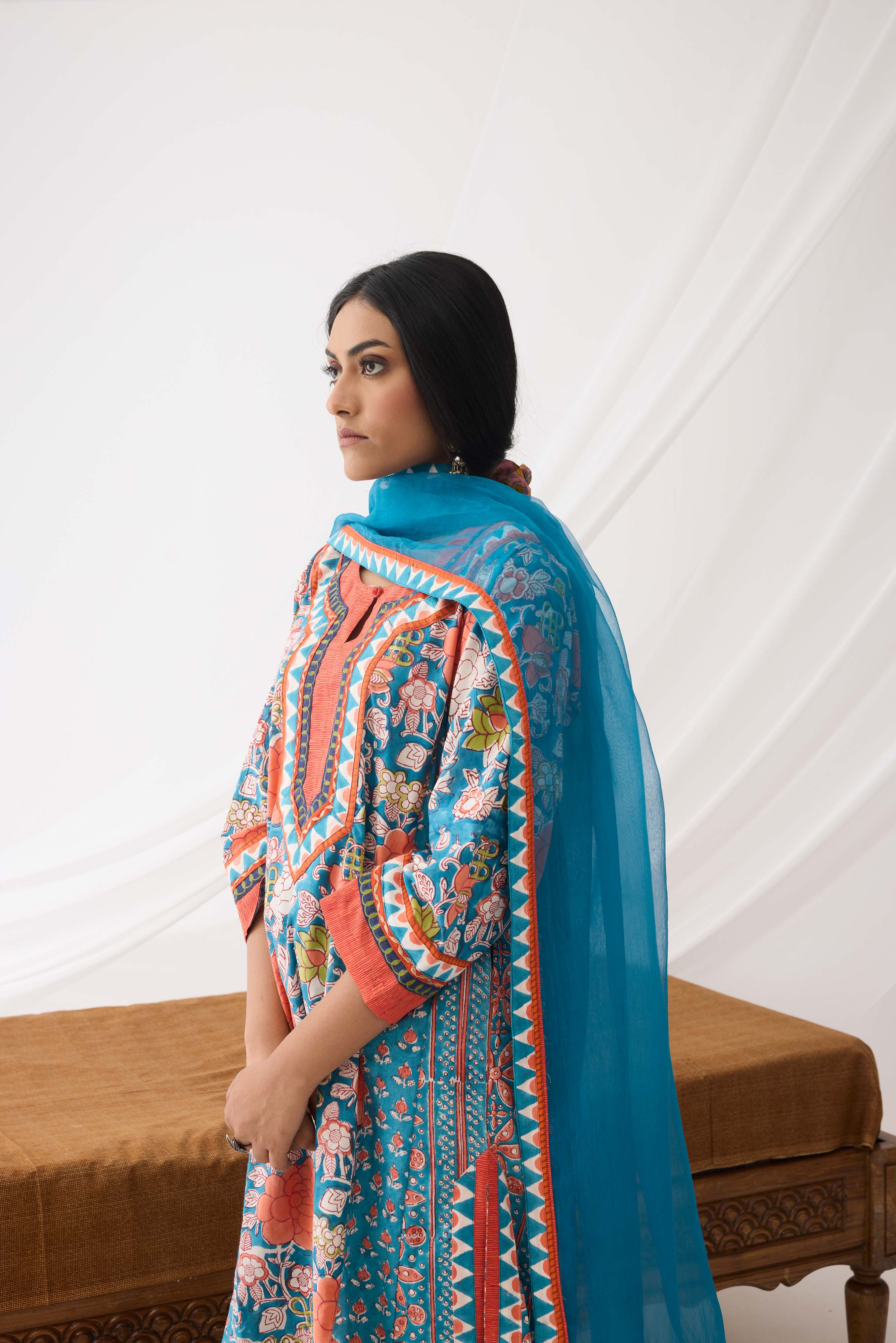 Medh Dupatta Dark Skyblue (9966591836459)