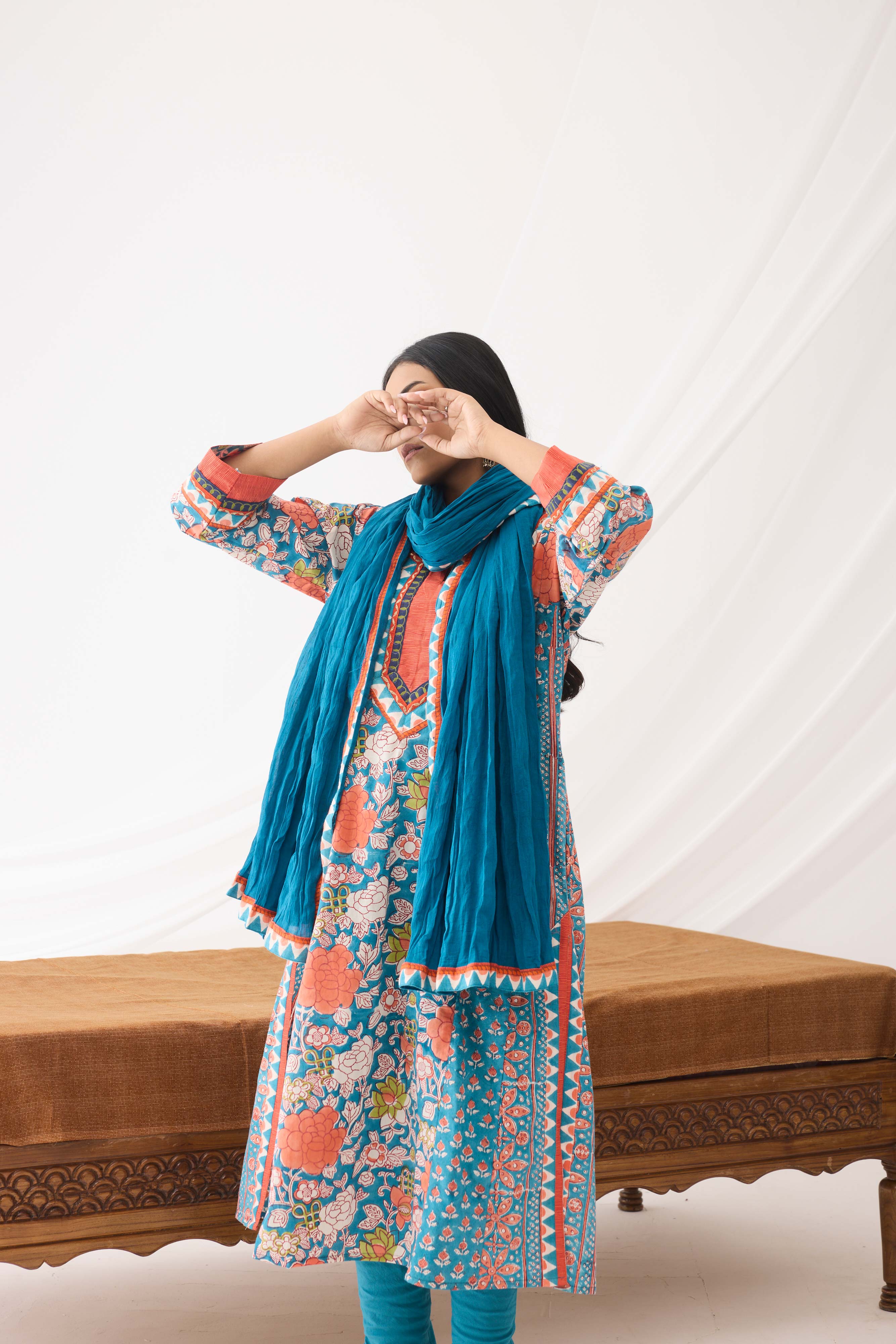 Adya Kurta Light Blue White (9967455011115)