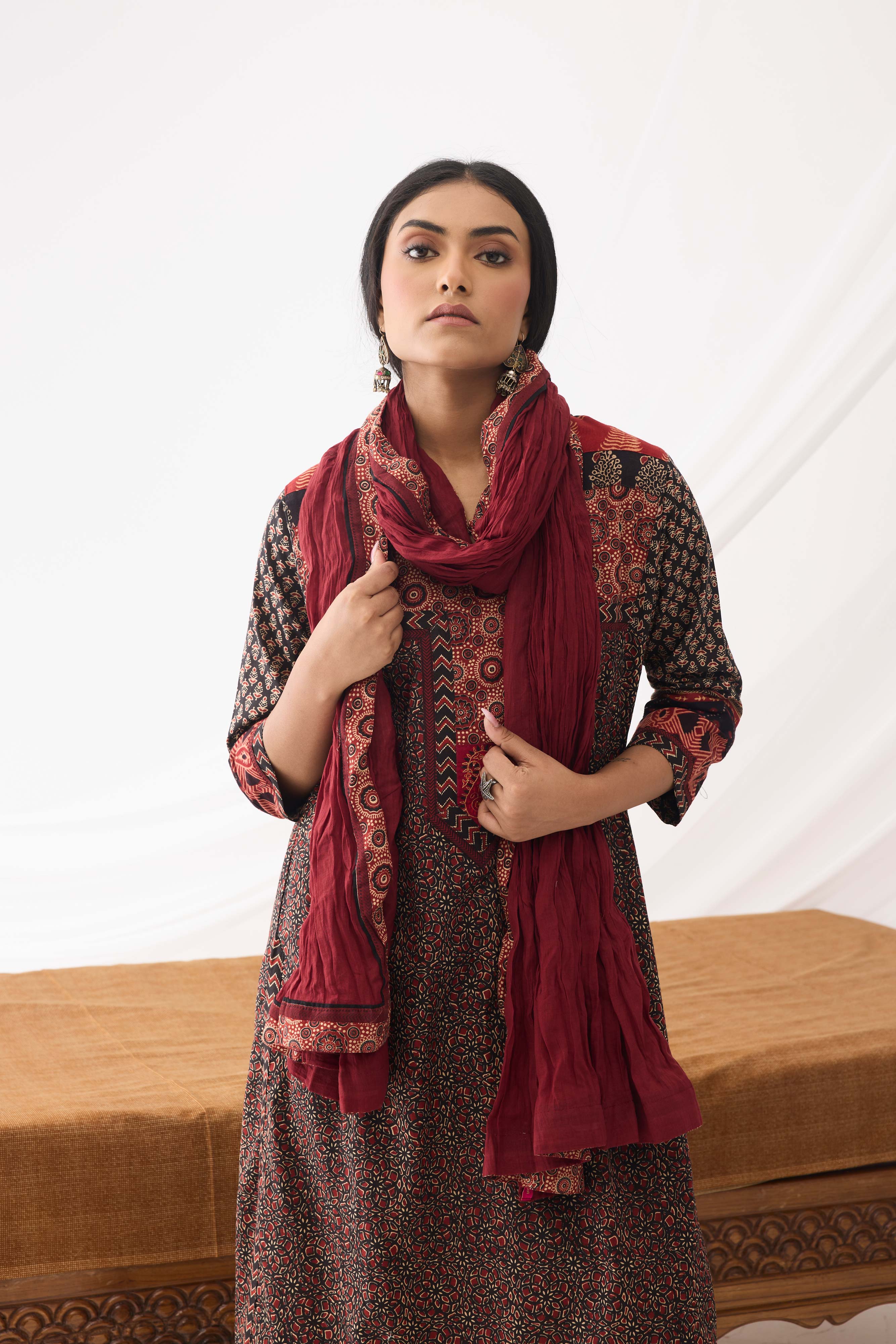 Rozana Dupatta Maroon (9967146795307)