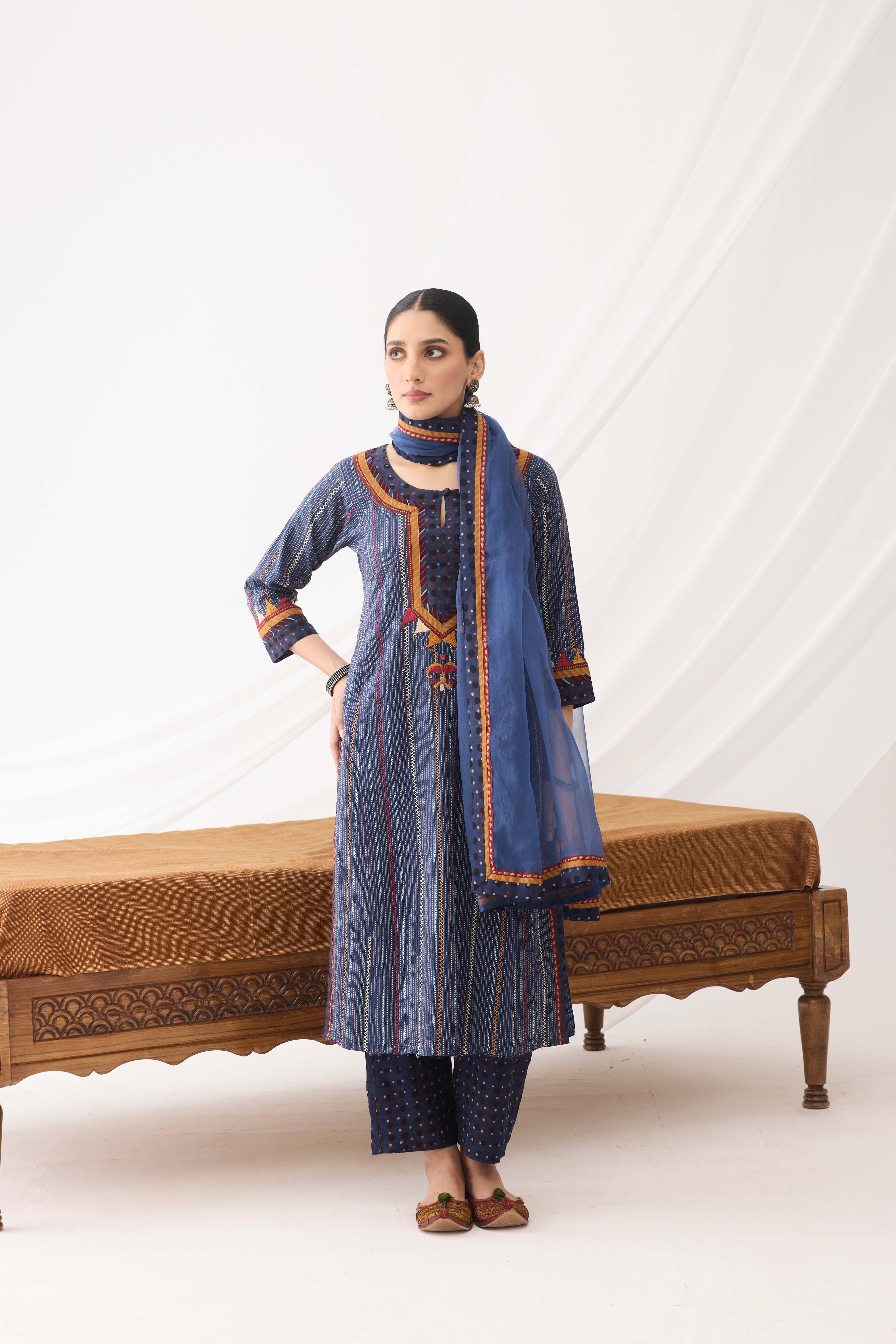 Medh Dupatta Light Blue (9963987042603)