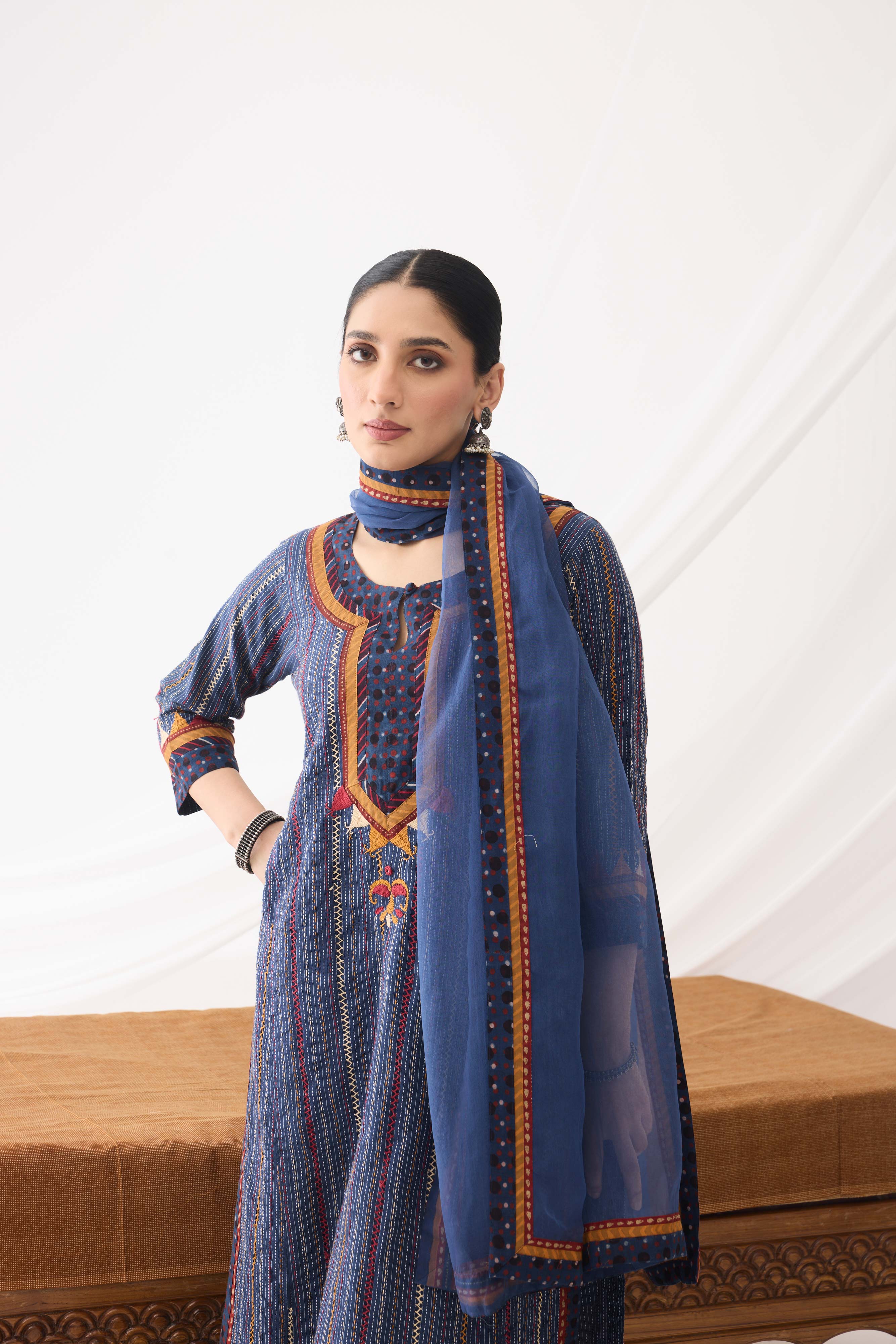 Medh Dupatta Light Blue (9963987042603)