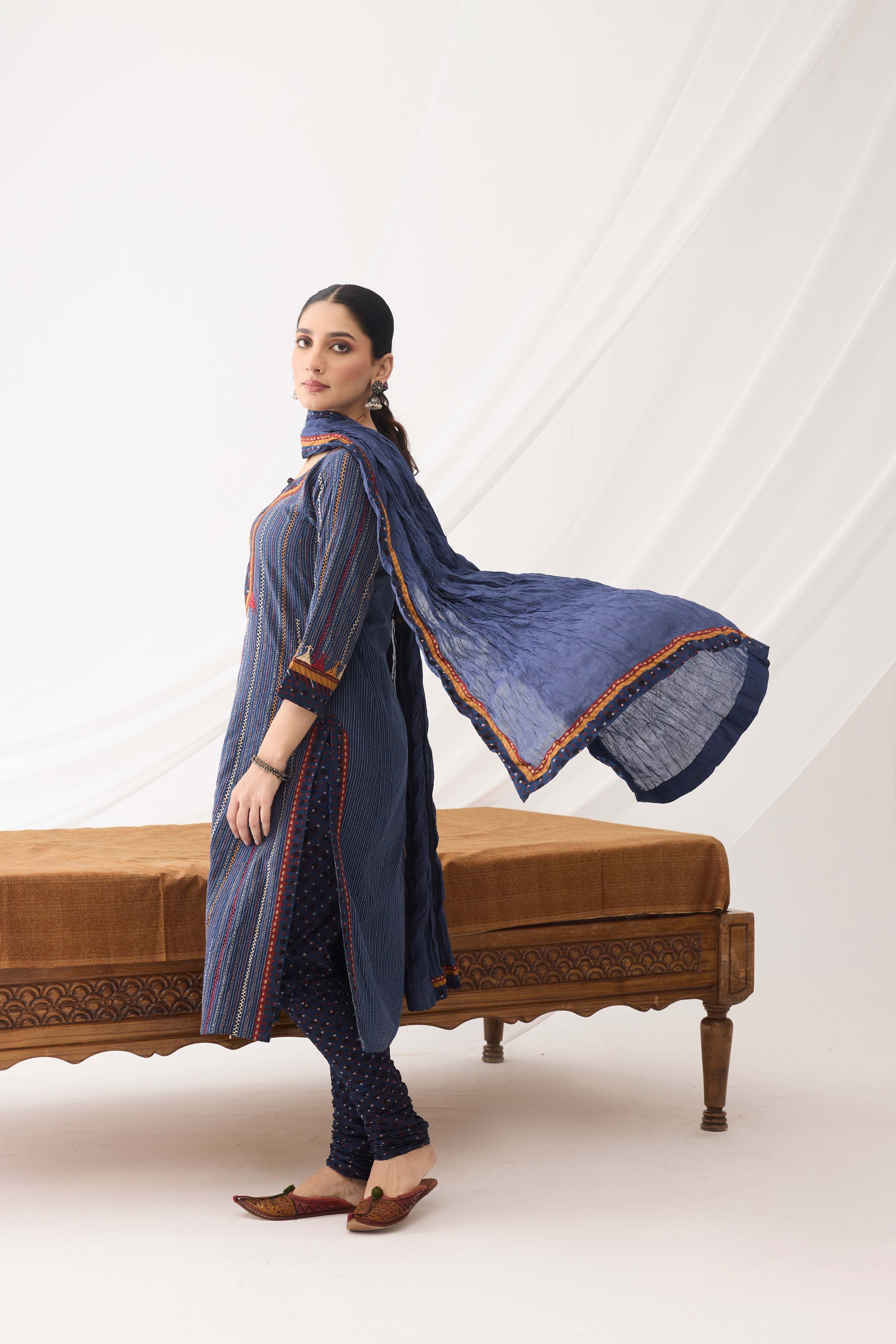 Rozana Kurta Blue (9963983733035)