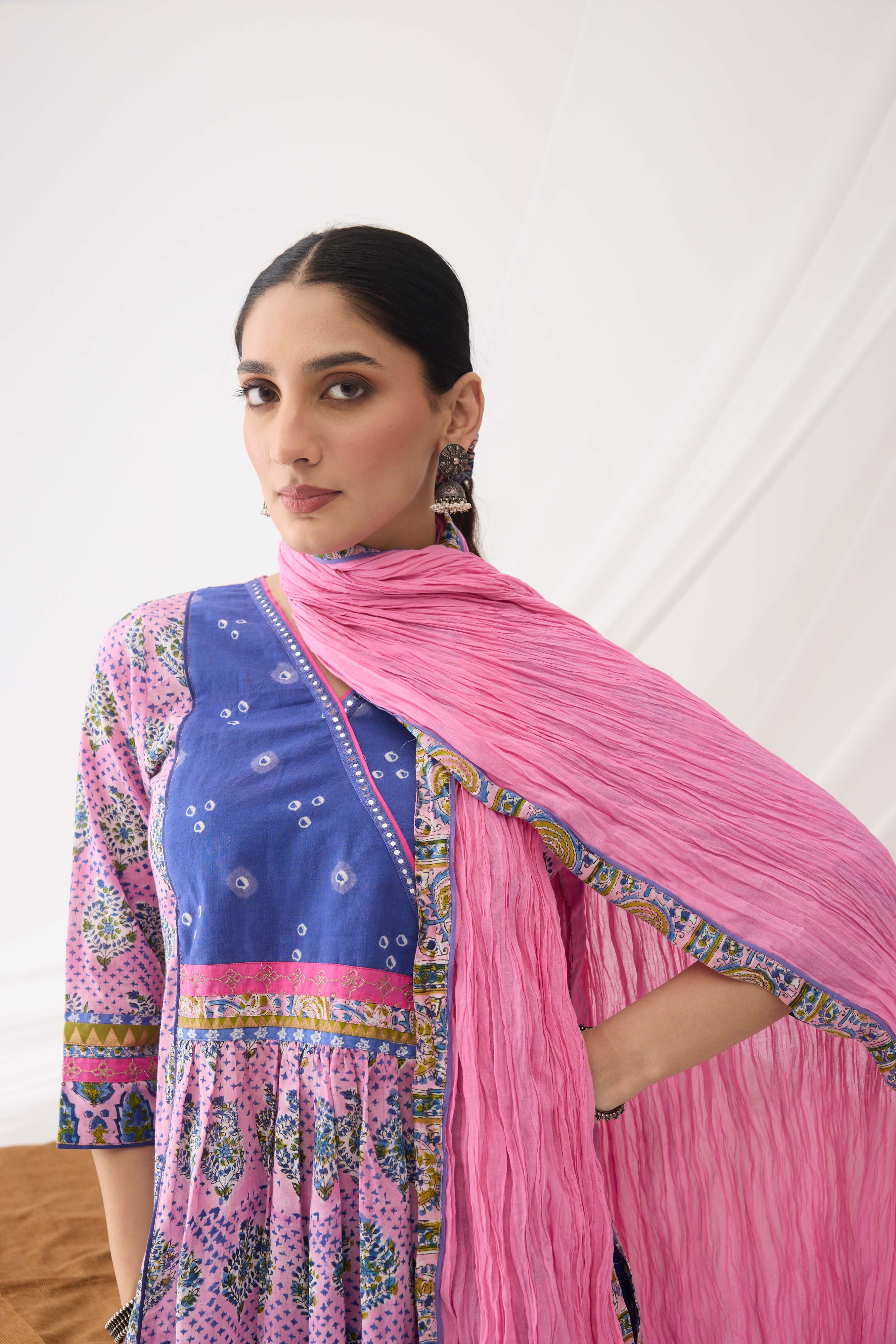 Banjara Kurta Light Pink Blue (9965301530923)