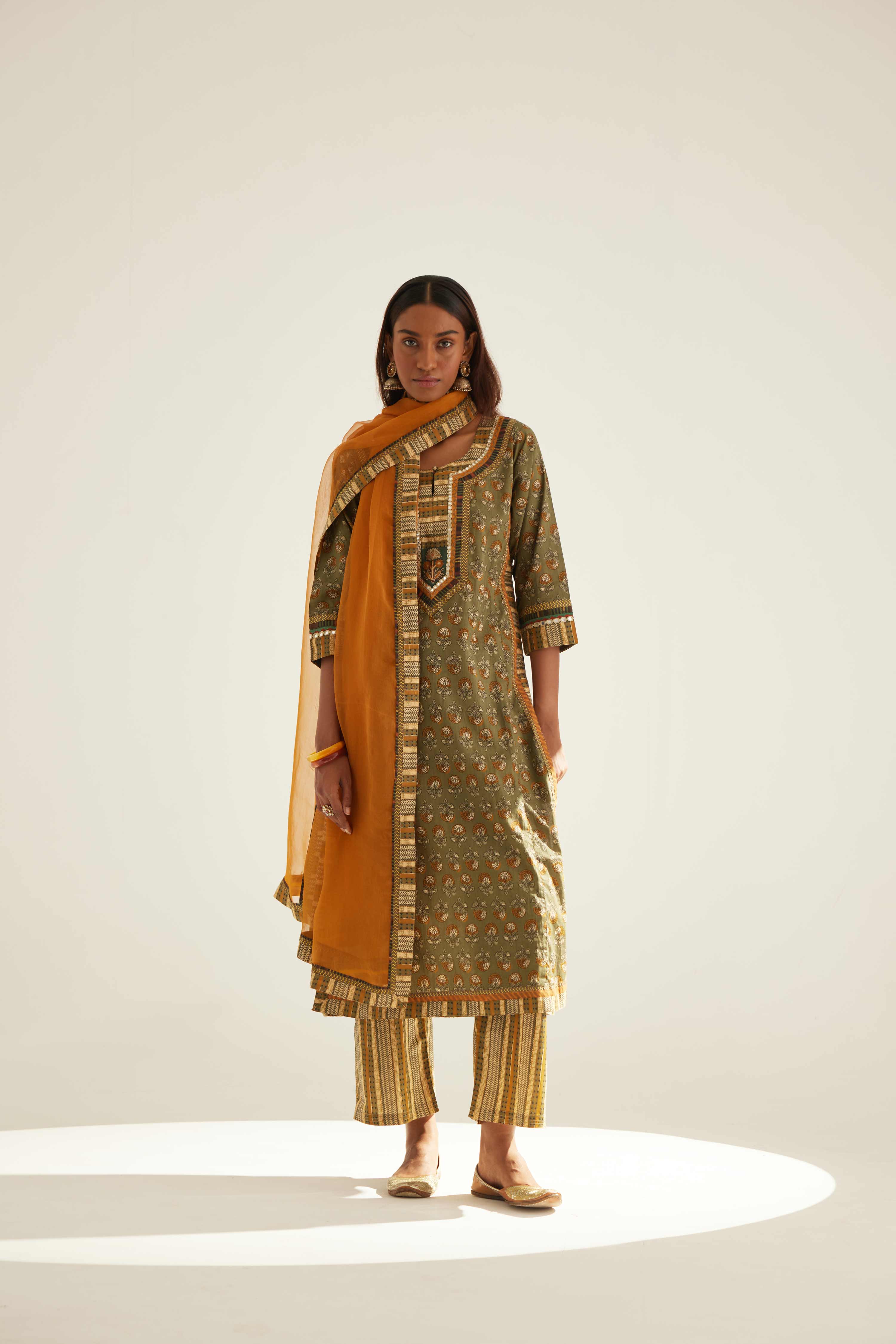 Anu Kurta Olive Ochre (8569315721515)