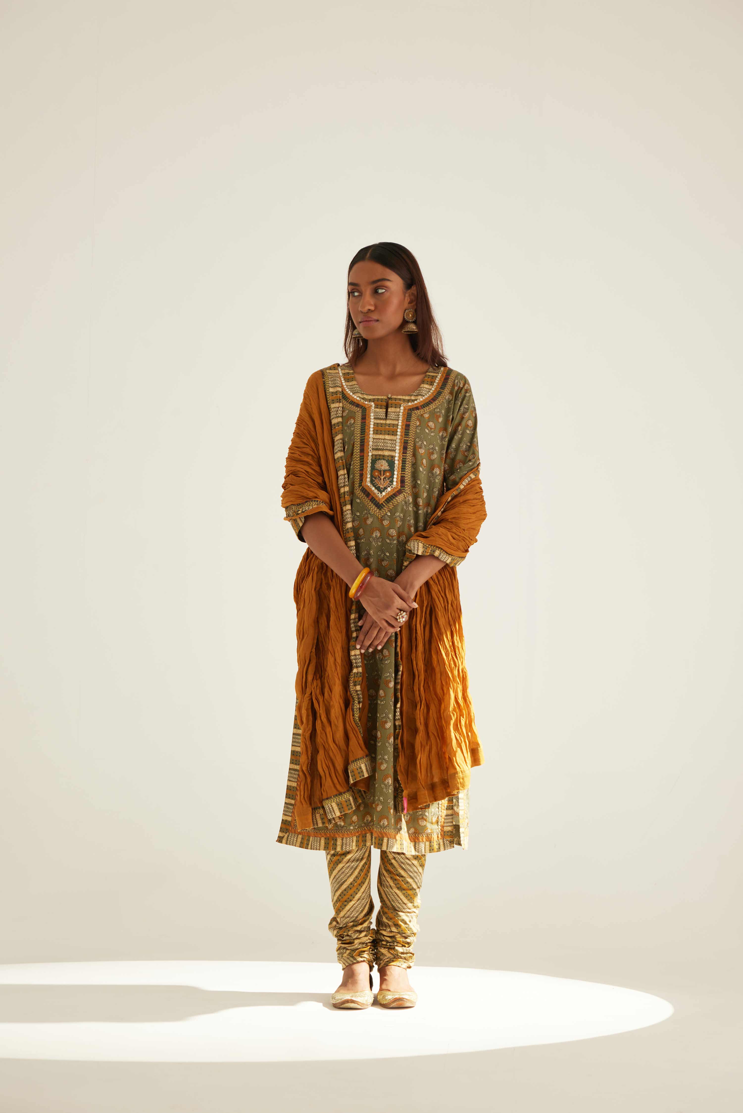 Anu Kurta Olive Ochre (8569315721515)