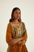 Rozana Cotton Crinkled Dupatta Ochre Yellow (8569627083051)