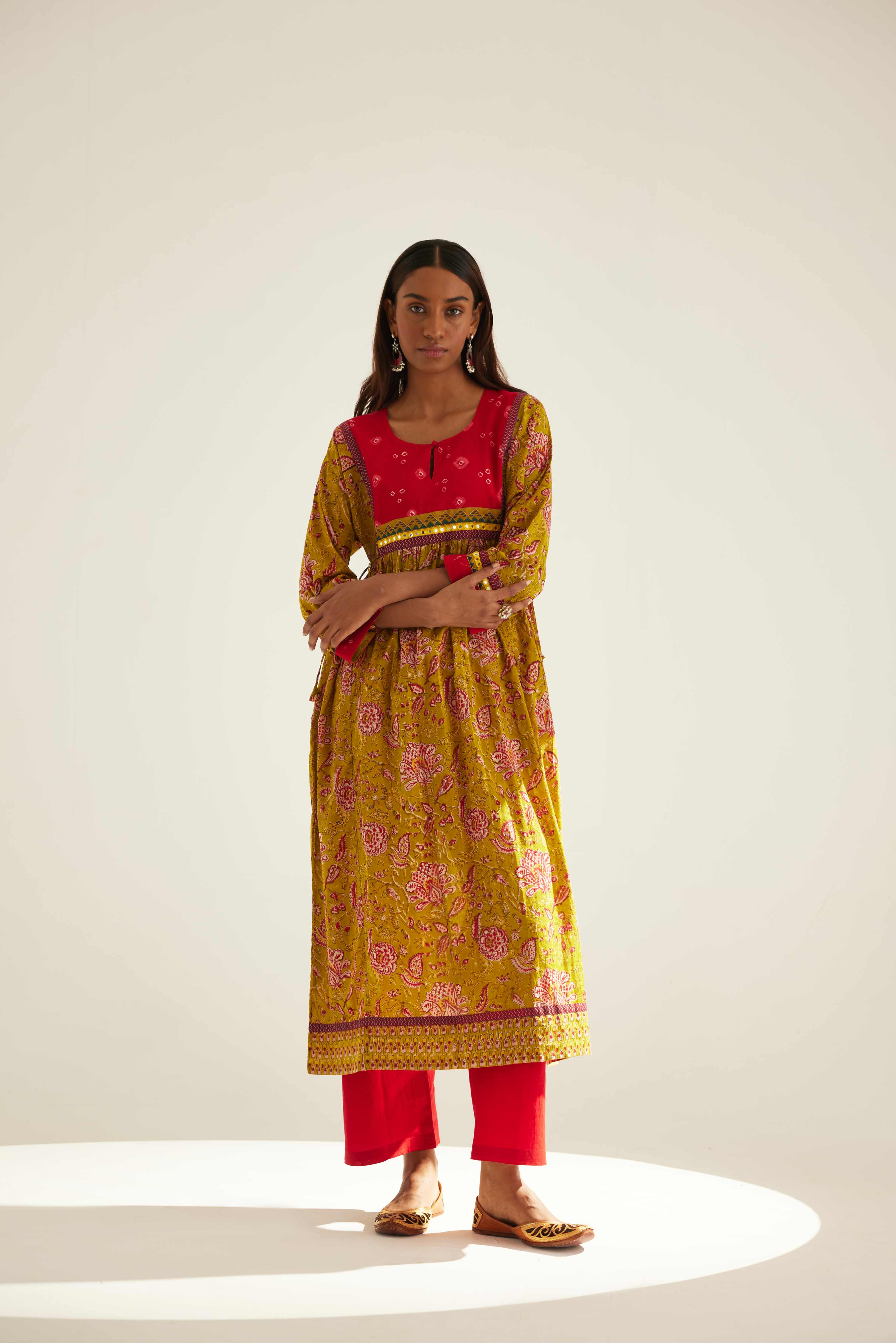 Banjara Kurta Ochre Red (8569275056427)