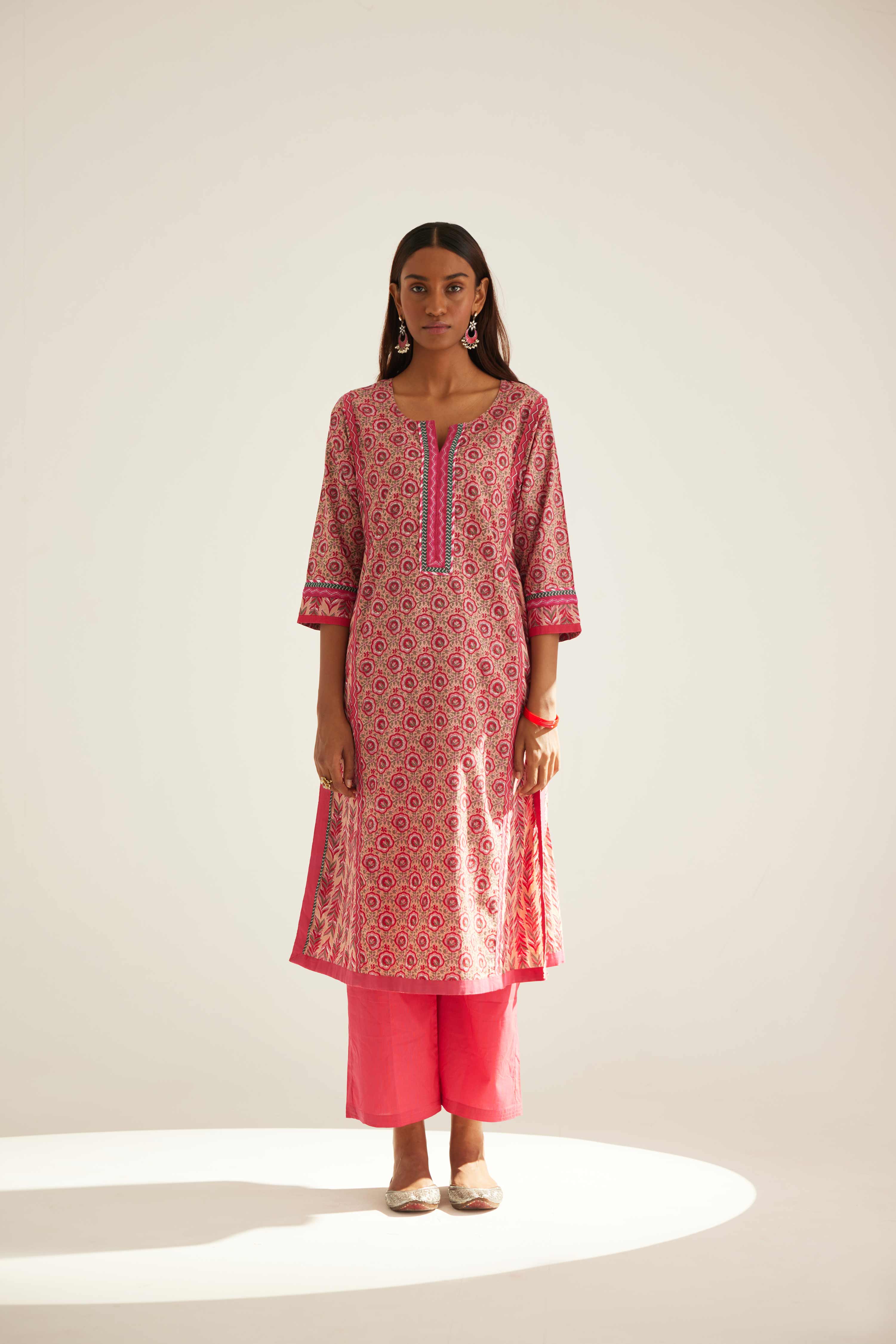 Rozana Kurta Beige Pink (8569400262955)