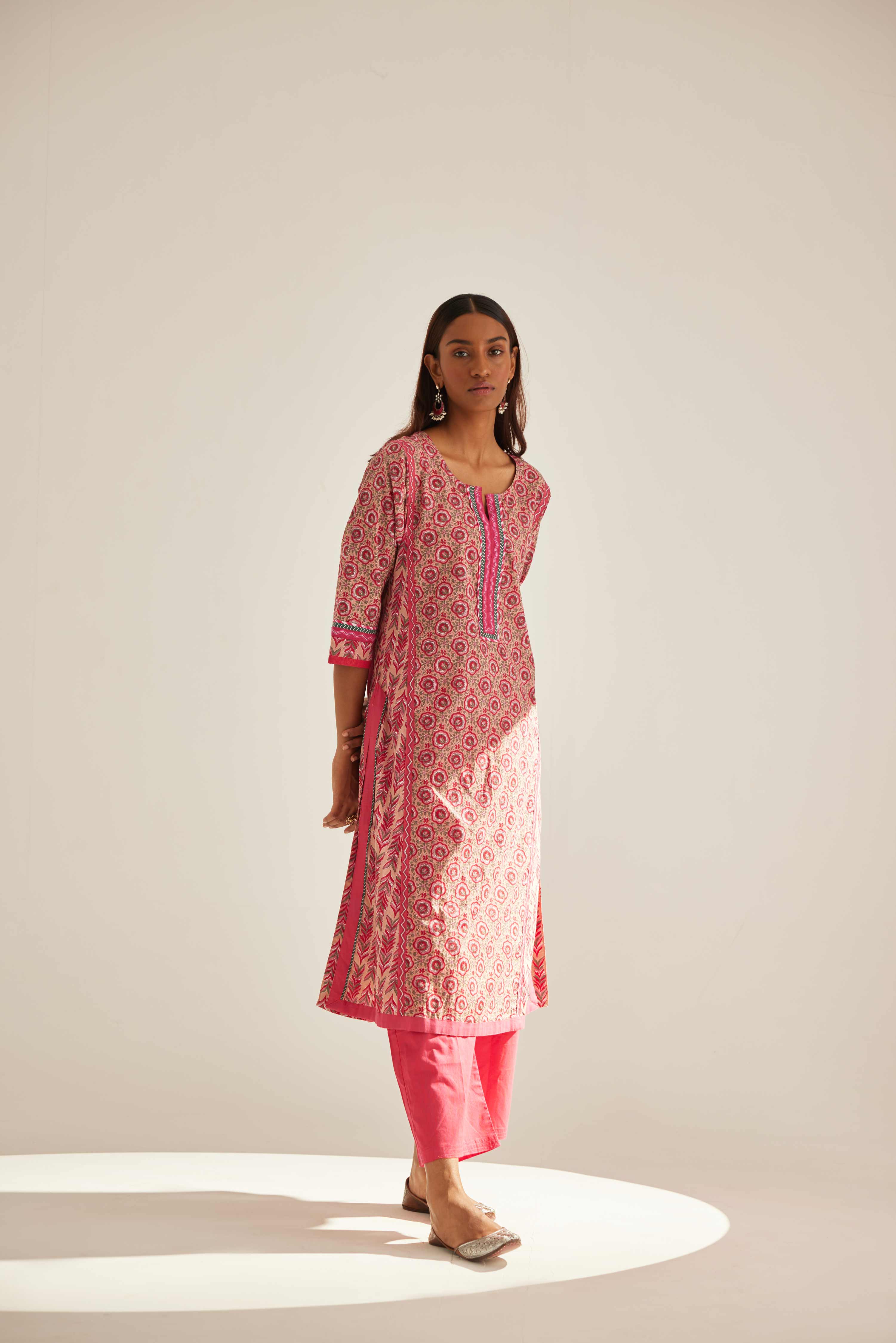 Rozana Kurta Beige Pink (8569400262955)