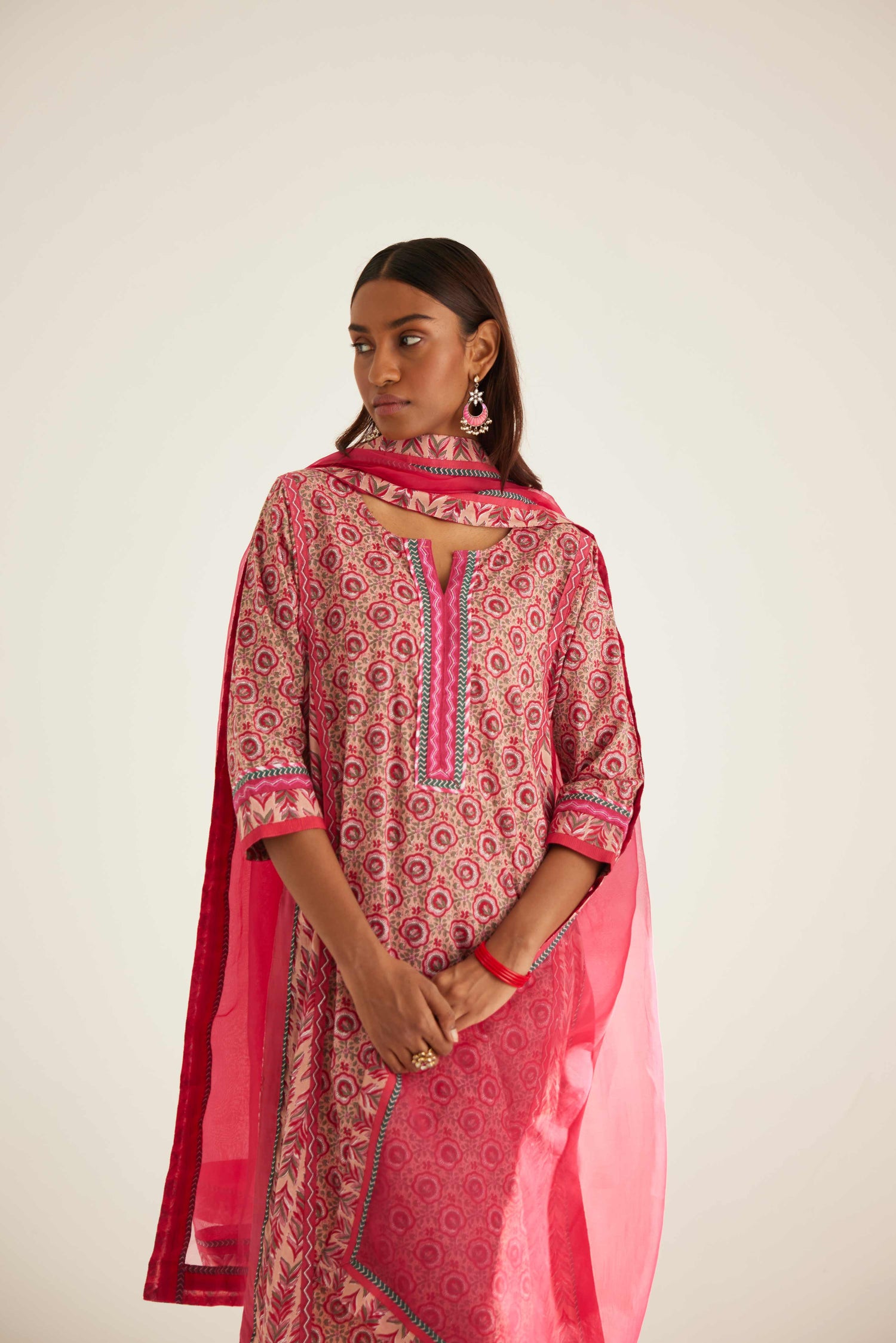 Rozana Chiffon Dupatta Pink (8569638256939)