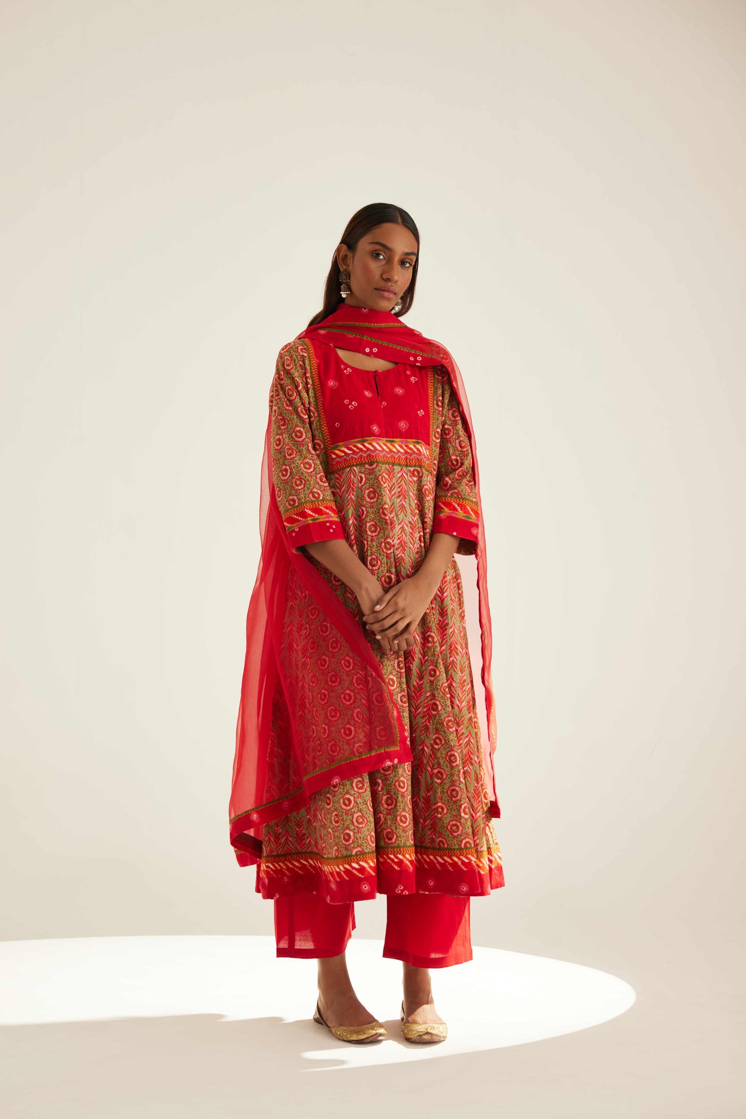 Rozana Chiffon Dupatta Red (8569678135595)