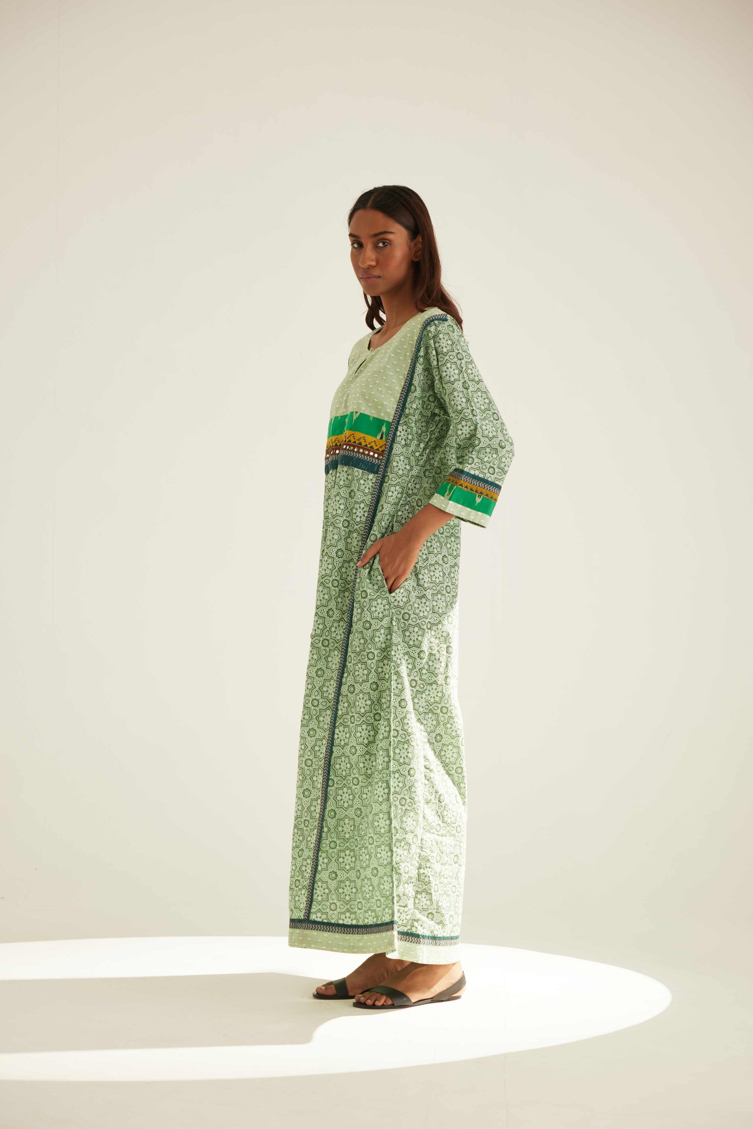 Afreen Caftan Mint Green (8569207128363)