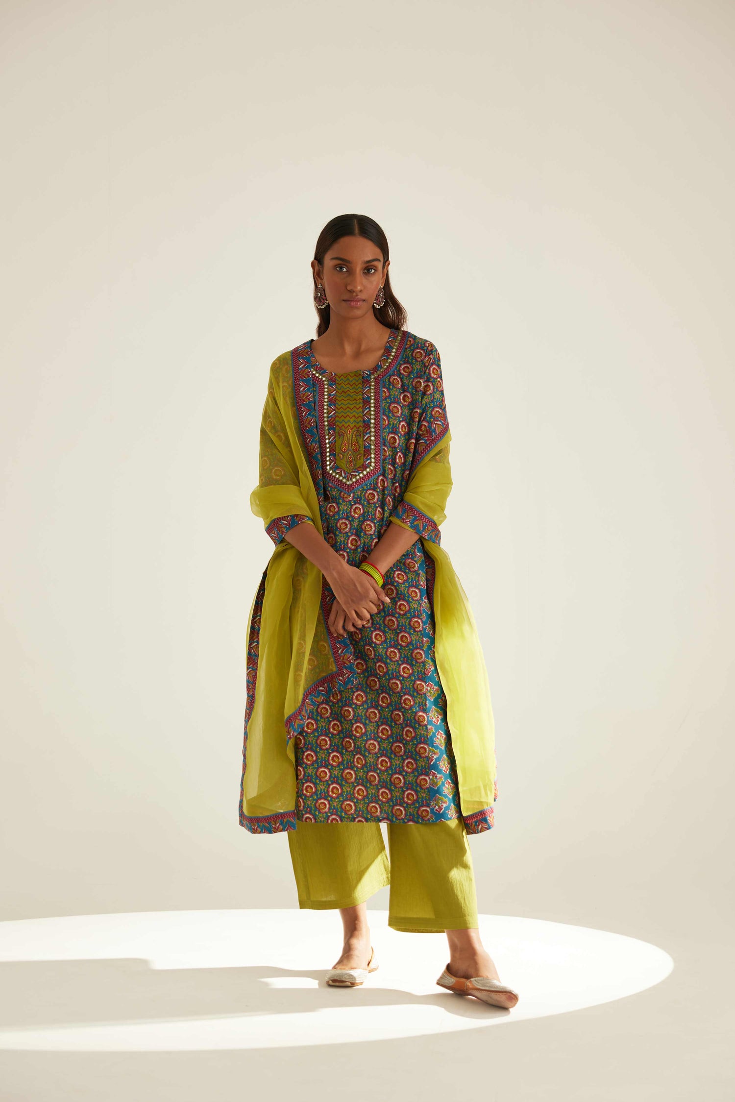 Rozana Chiffon Dupatta Mehendi Green (8569633833259)