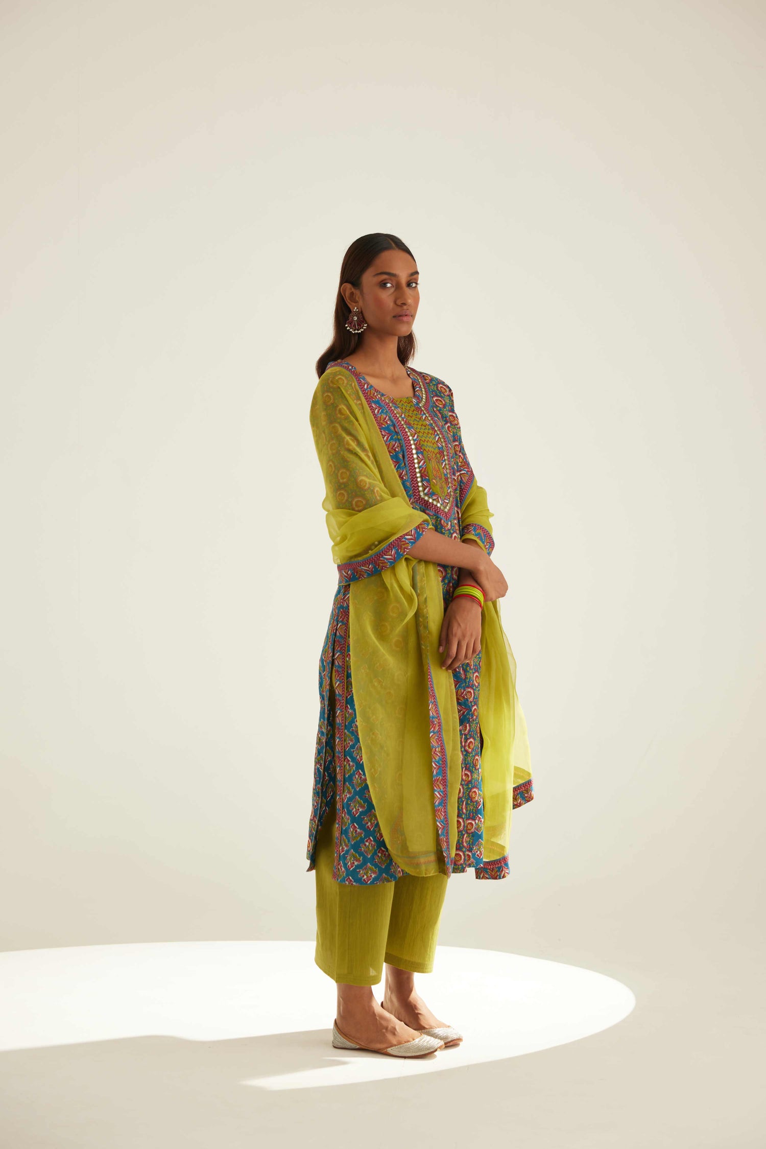 Rozana Chiffon Dupatta Mehendi Green (8569633833259)