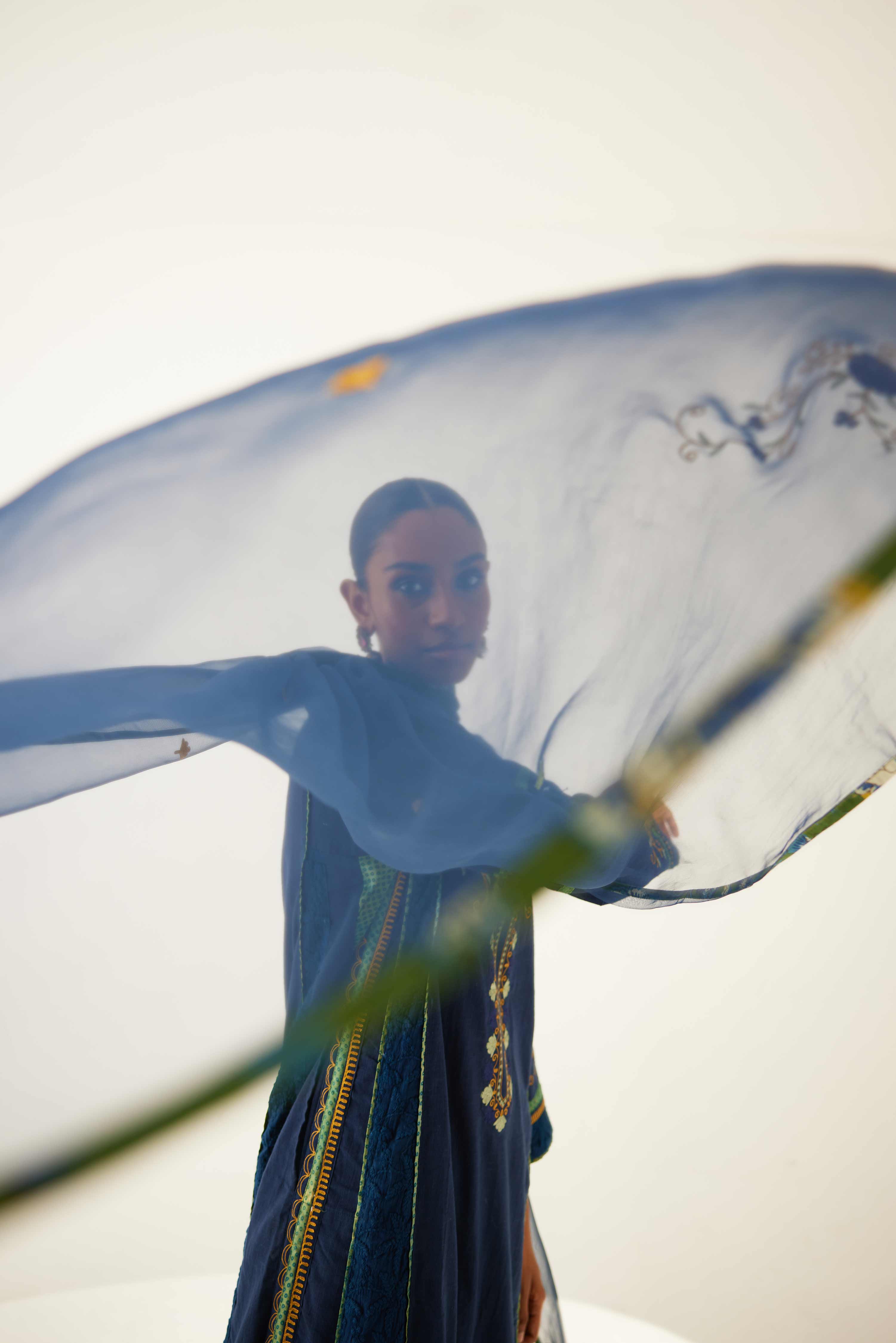 Bagh Dupatta Blue (8569799377195)