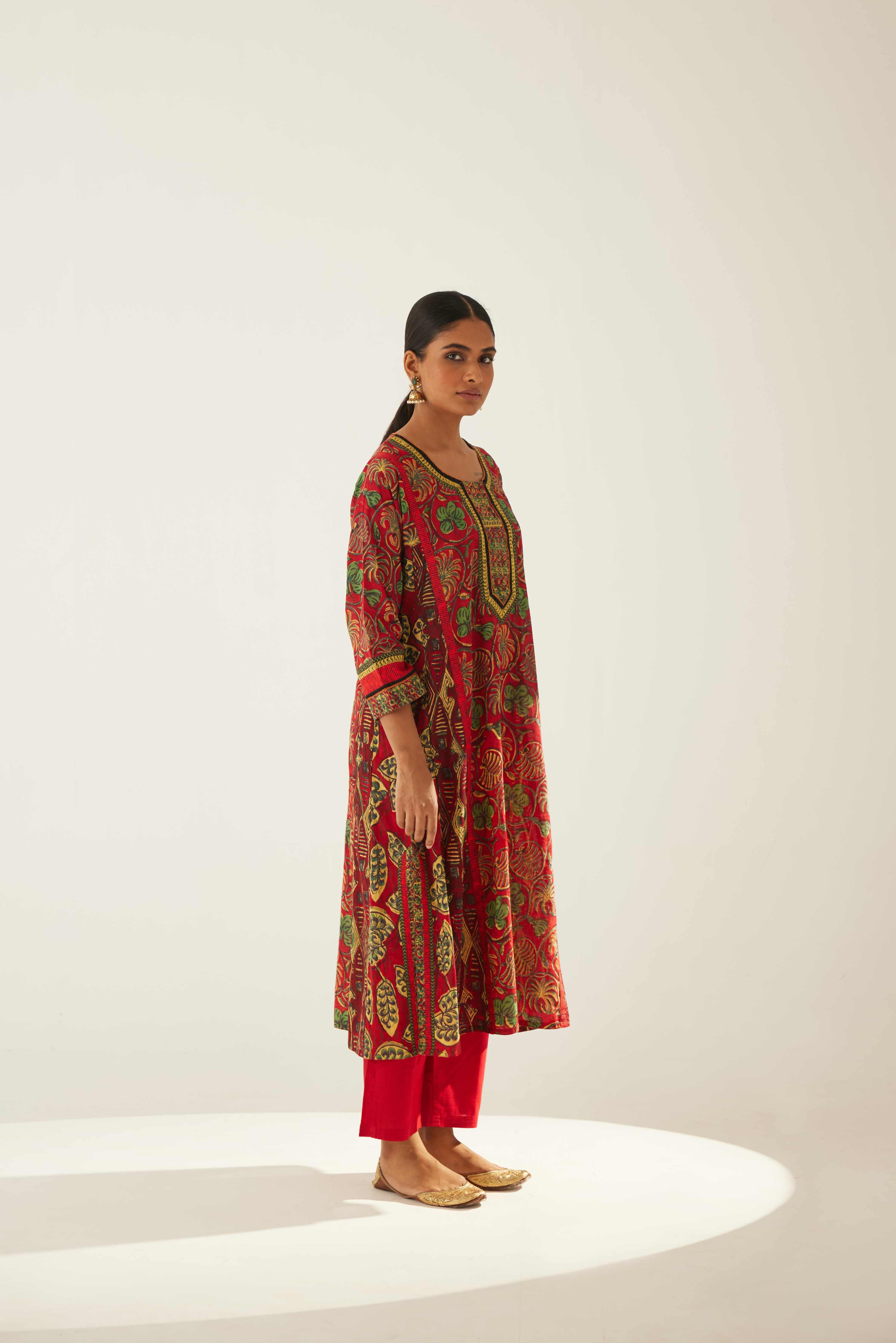 Choga Kurta Red Green (8569448268075)