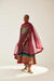 Yoke Anarkali Kurta Wine Grey Peach (8569434341675)