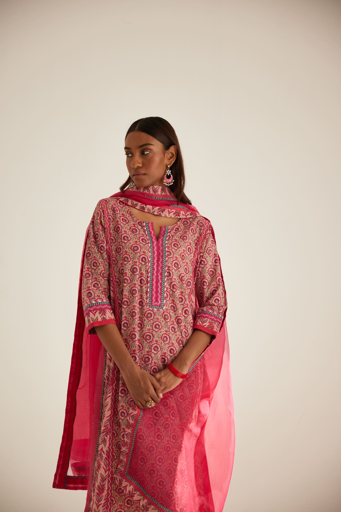 Rozana Kurta Beige Pink (8569400262955)