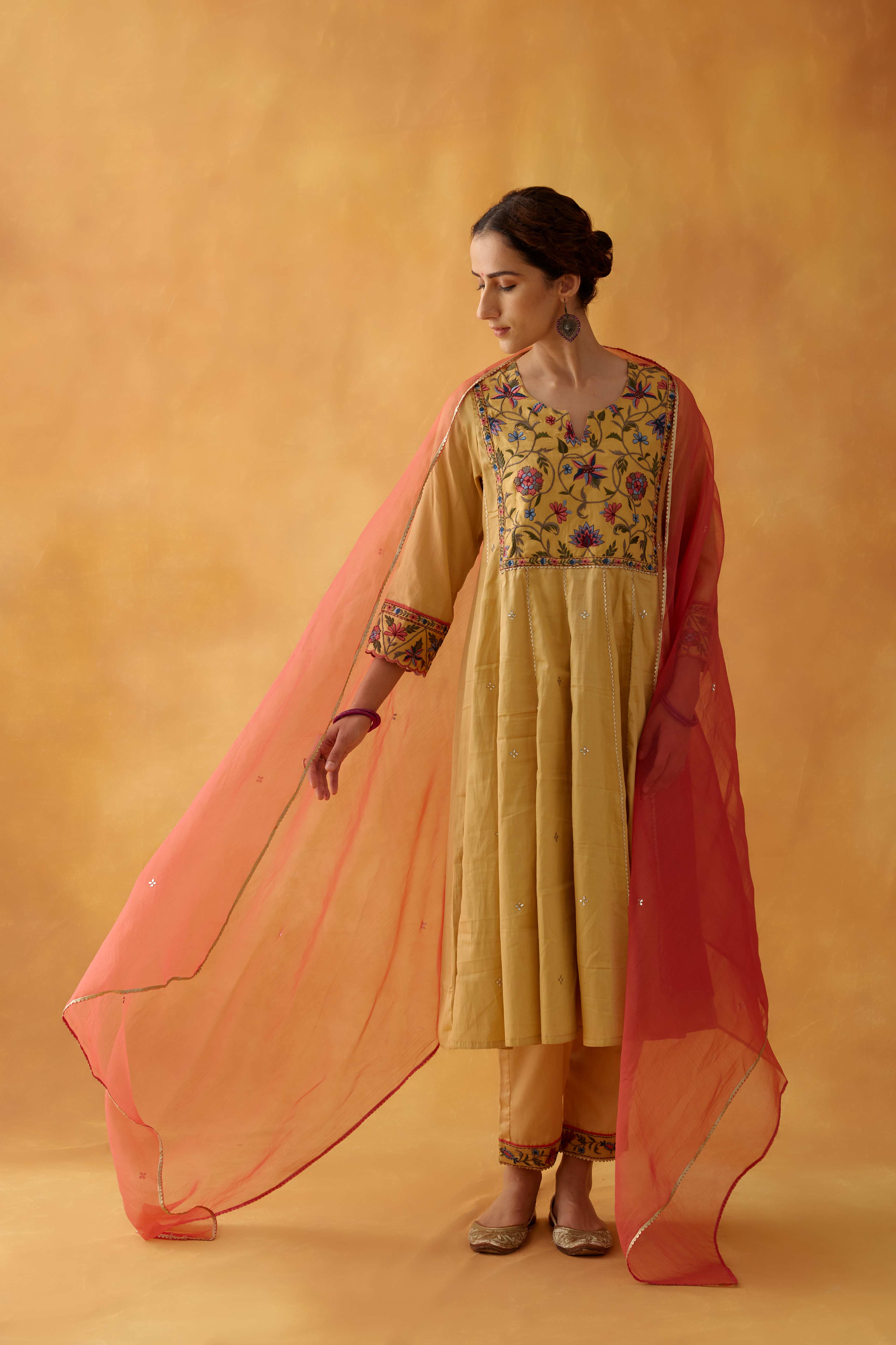 Mehtab Dupatta Peach (8828680110379)