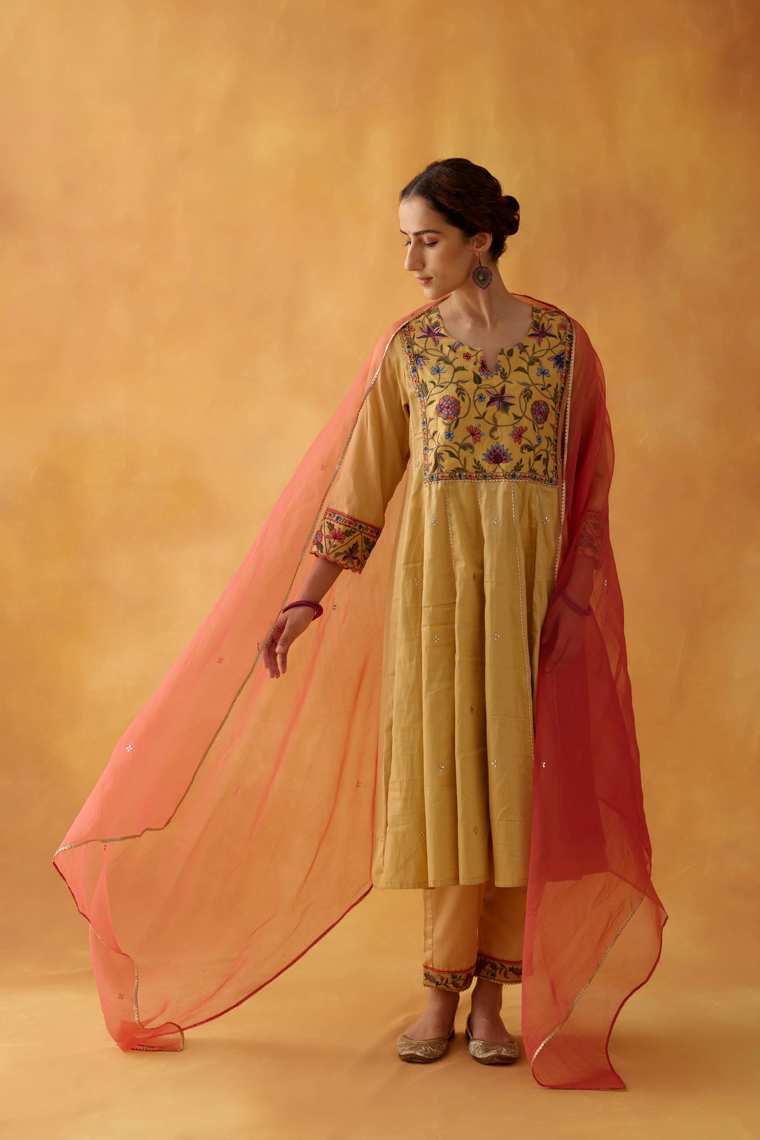 Mehtab Dupatta Peach (8828680110379)