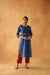 Yoke Kurta Indigo White (8828288631083)